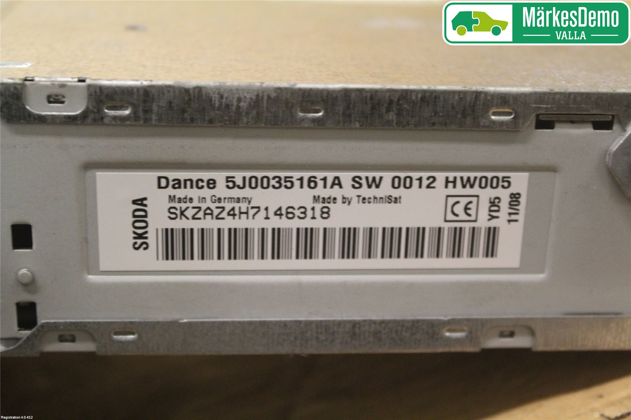 Skoda FABIA 07-14 Stereo Radio Med Cd