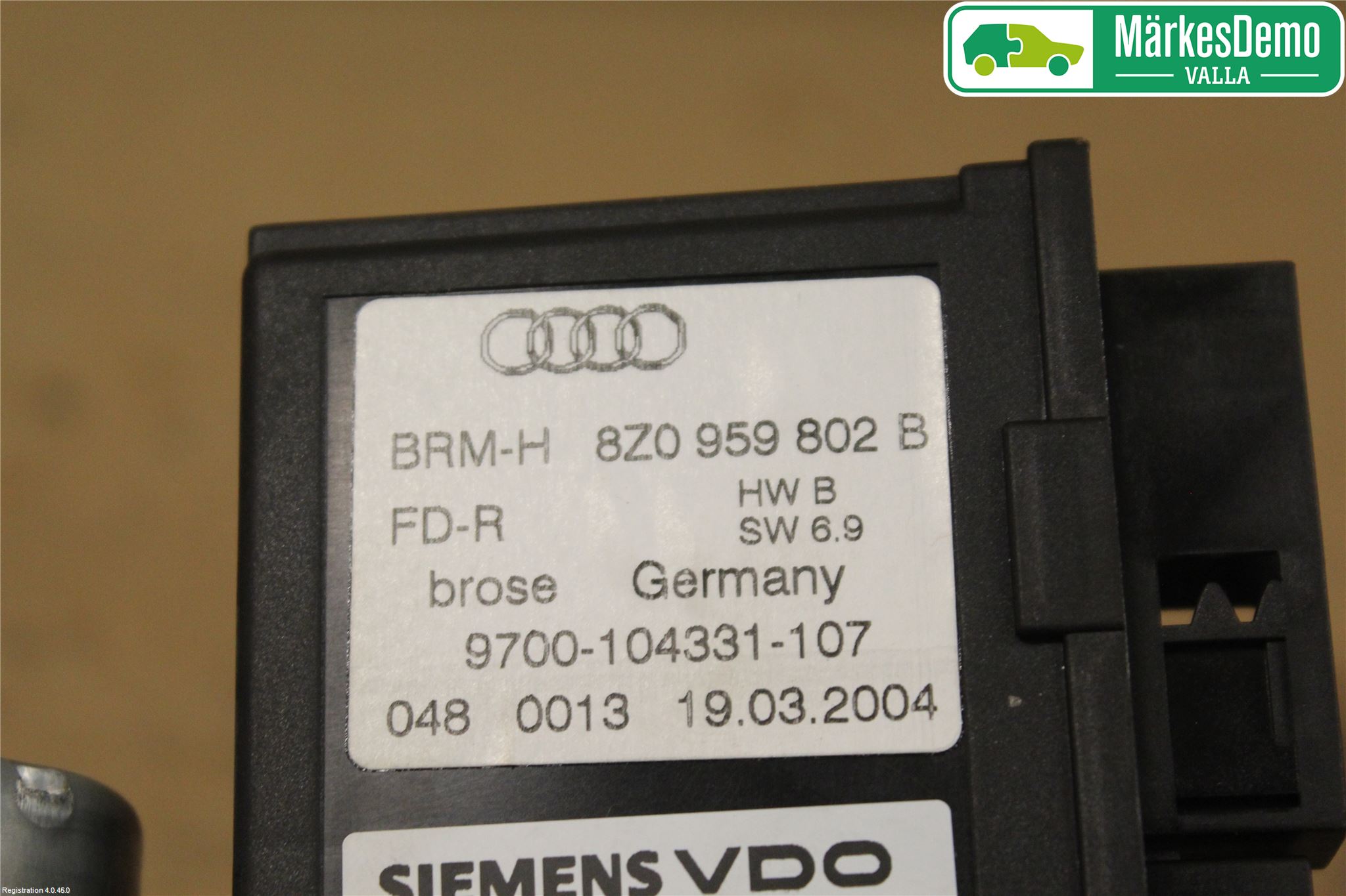 Audi A2 Vindusheismotor