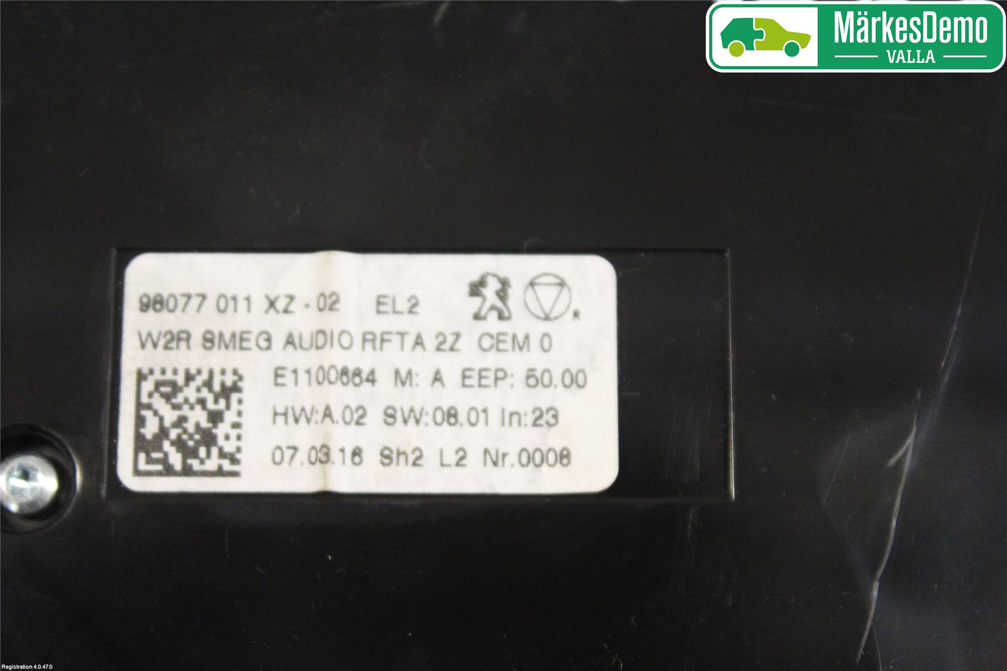 Peugeot 508 11-18 Varme Ac Betjening-Display