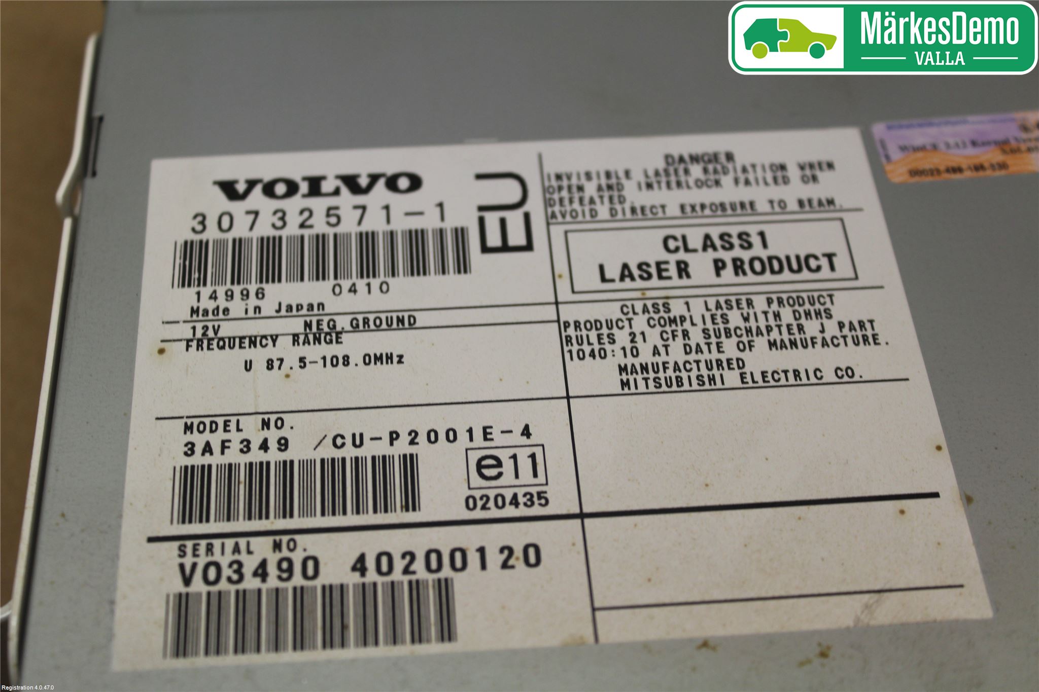 Volvo XC70 05-07 Gps Navigator