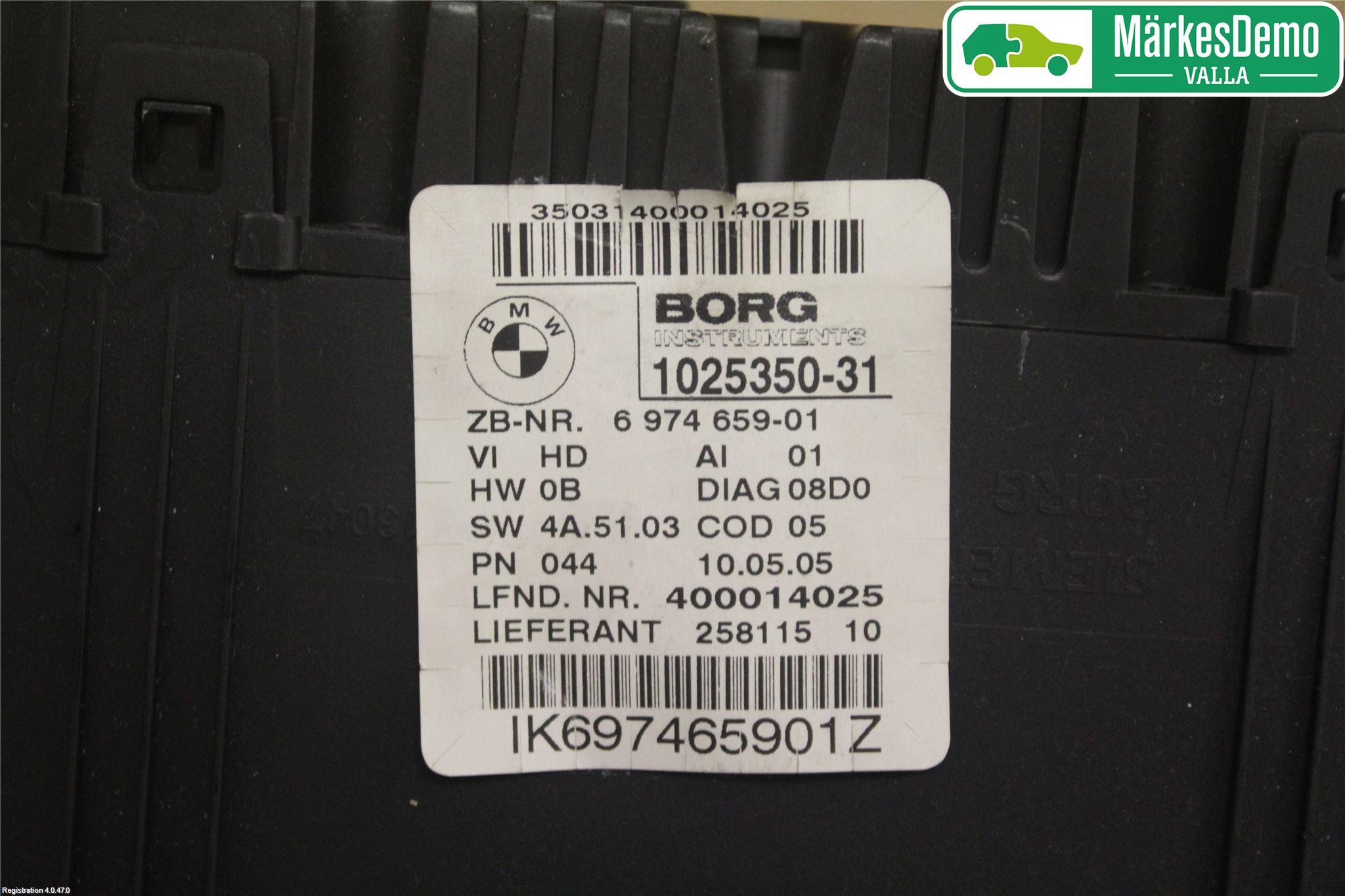 BMW 3 E90/91 SED/TOU 05-12 Instr Kombinert