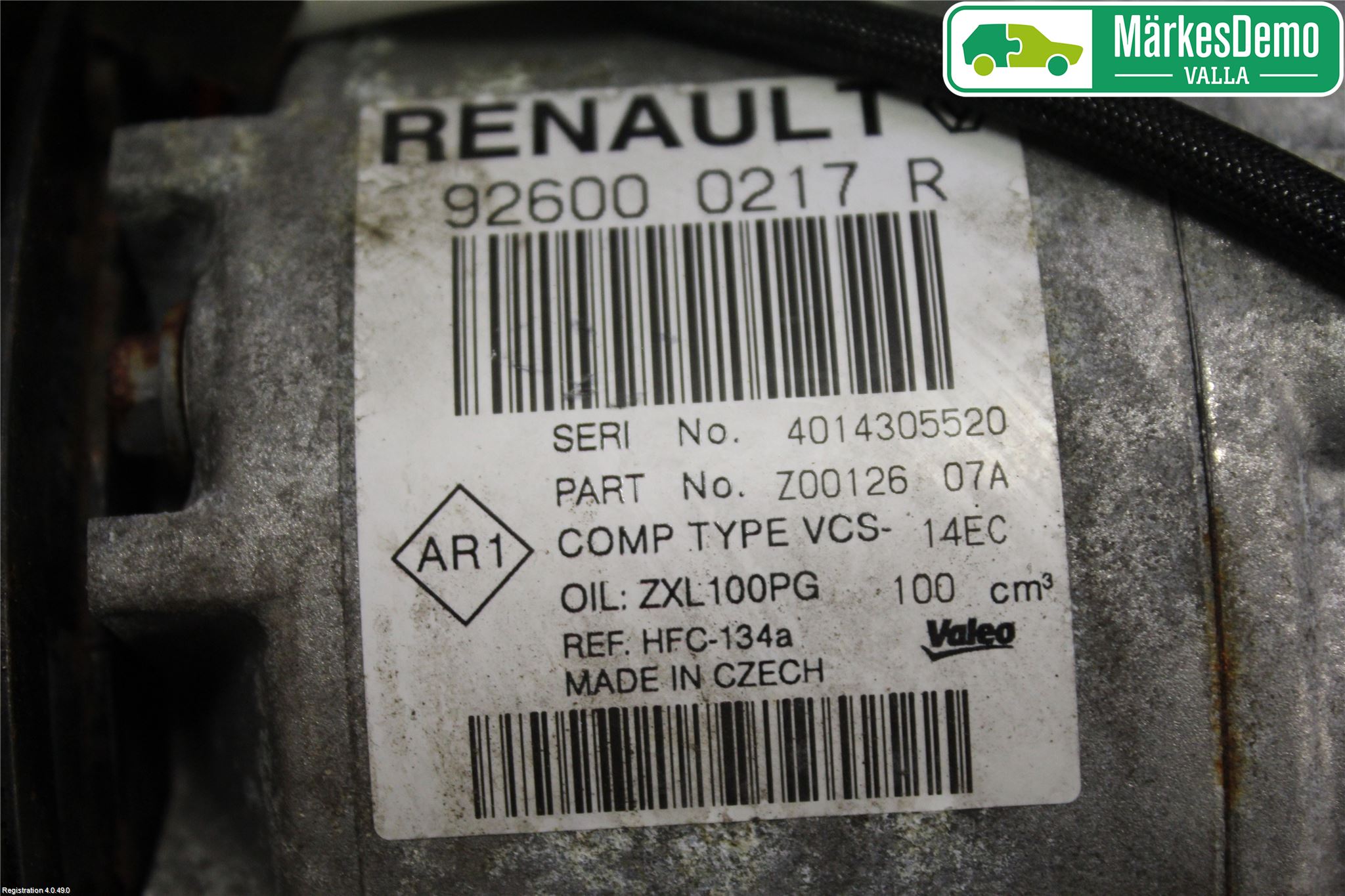 Renault CLIO IV 12-16 Varme Ac Kompressor