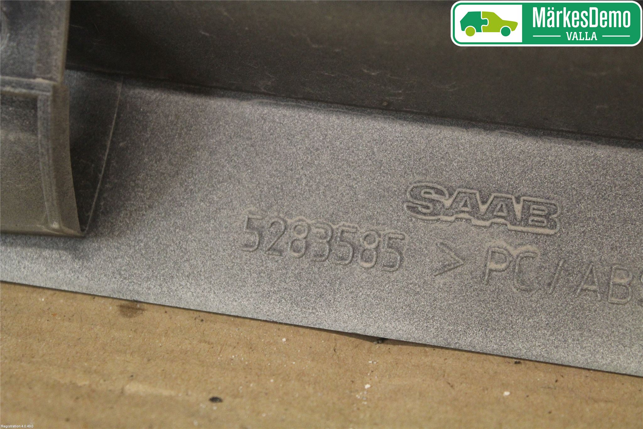 Saab 9-5 -05 Refleksplate - Skiltplate