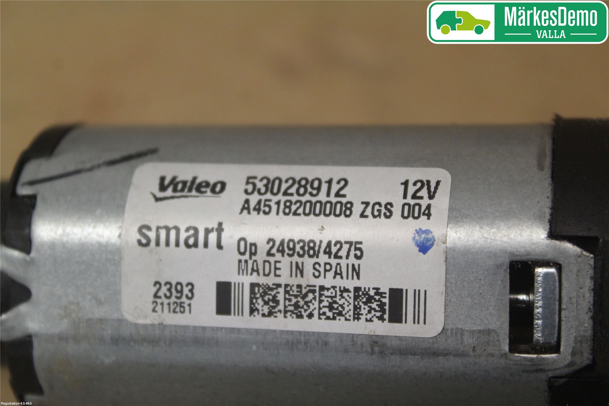 Smart FORTWO II 07-14 Viskermotor Bakluke
