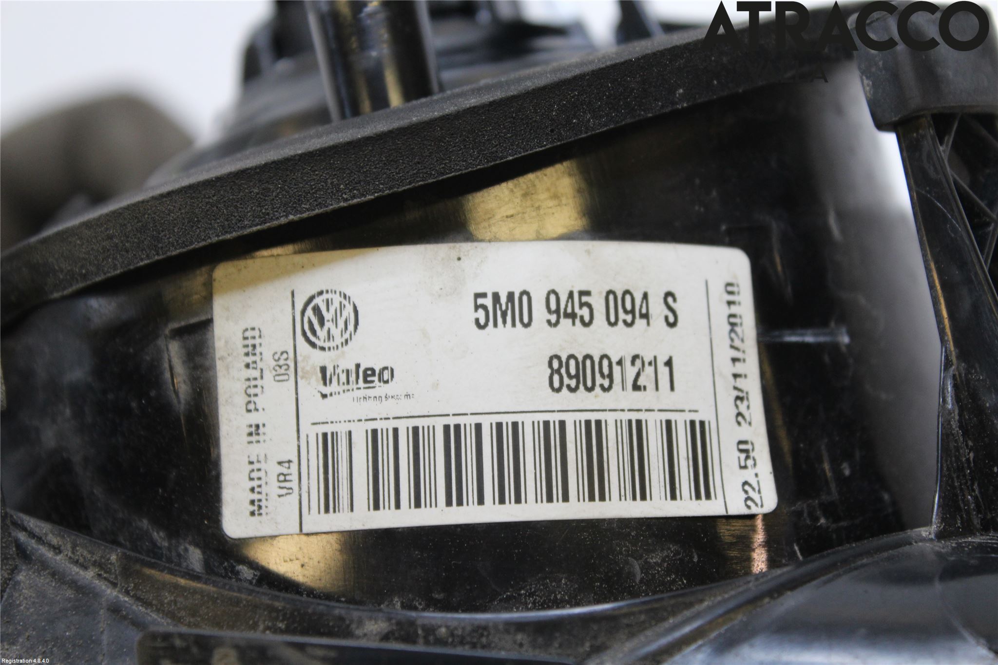 Volkswagen VW GOLF PLUS/CROSS GOLF 04-14 Baklykt Høyre  På Luke(Indre)