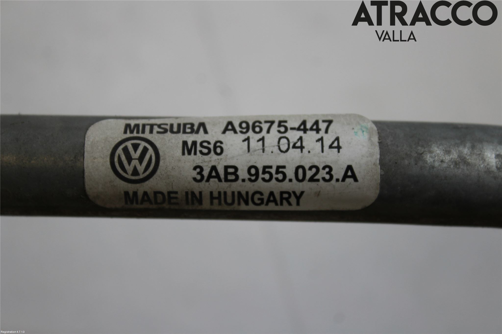 Volkswagen VW PASSAT 11-14 Viskeroverføring Frontrute