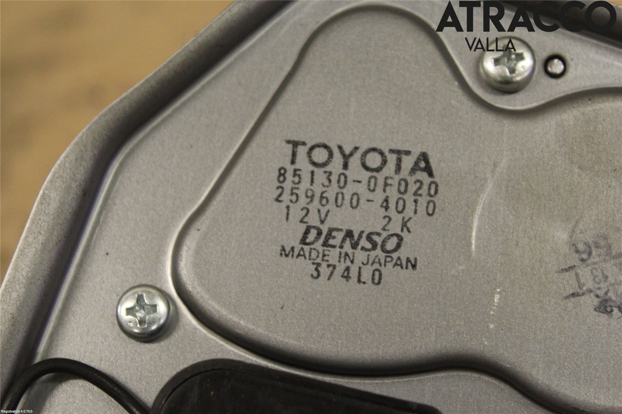 Toyota COROLLA VERSO 08-09 Viskermotor Bakluke