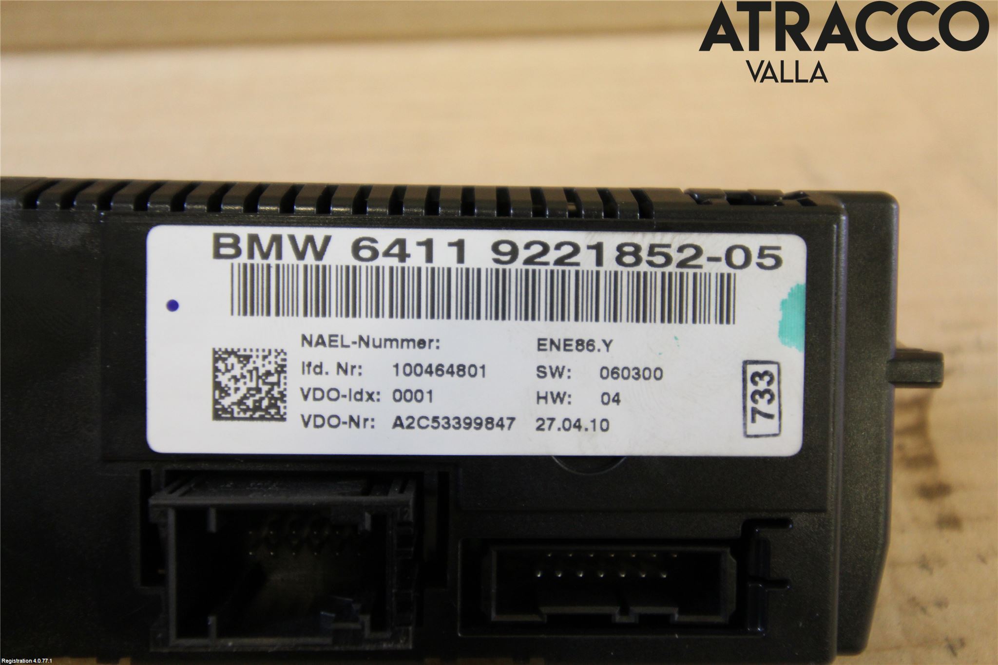 BMW 3 E90/91 SED/TOU 05-12 Varme Ac Betjening-Display
