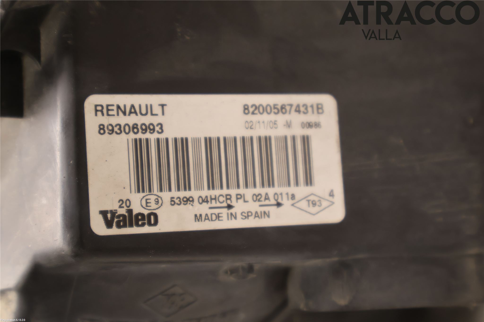 Renault MÉGANE II  03-05 Frontlykt Venstre
