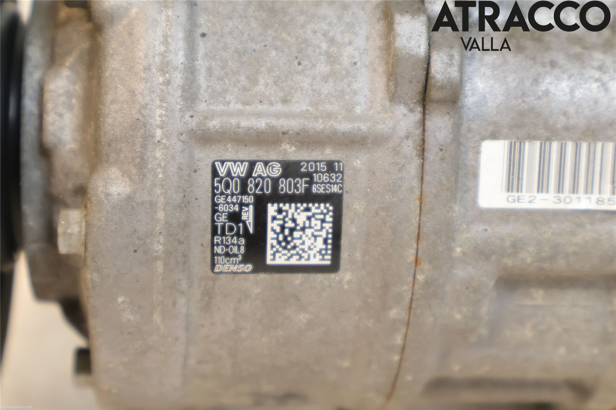 Volkswagen VW PASSAT 15-19 Varme Ac Kompressor