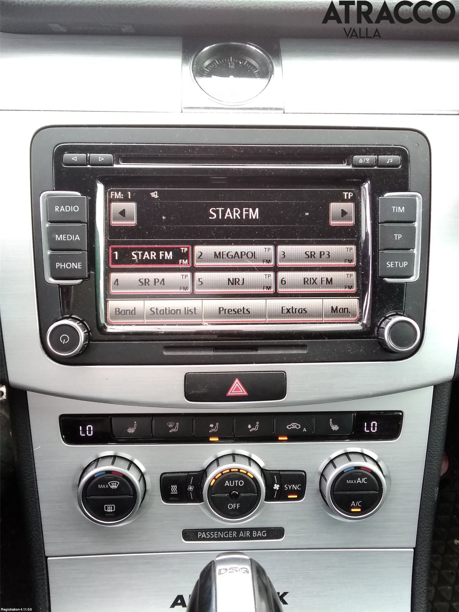 Volkswagen VW PASSAT 11-14 Varme Ac Betjening-Display