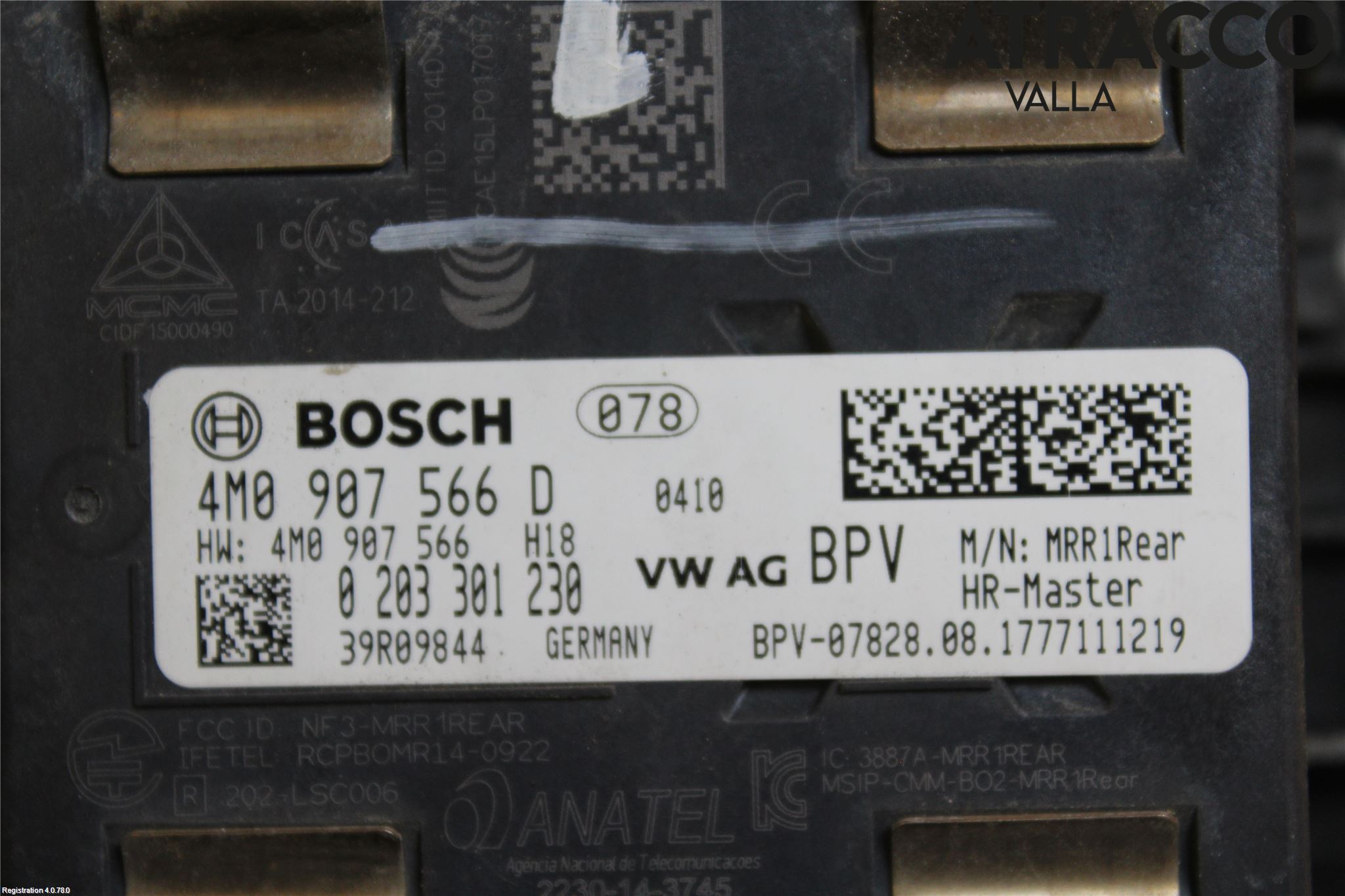 Audi A4/S4 B9 16-19 Sensor Kollisjonsbeskyttelse
