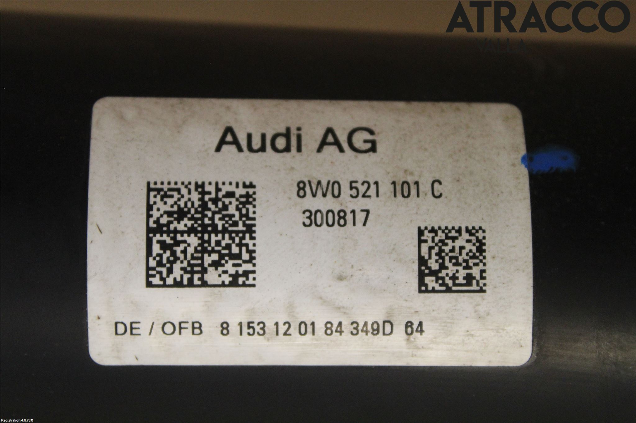 Audi A4/S4 B9 16-19 Mellomaksel Kompl