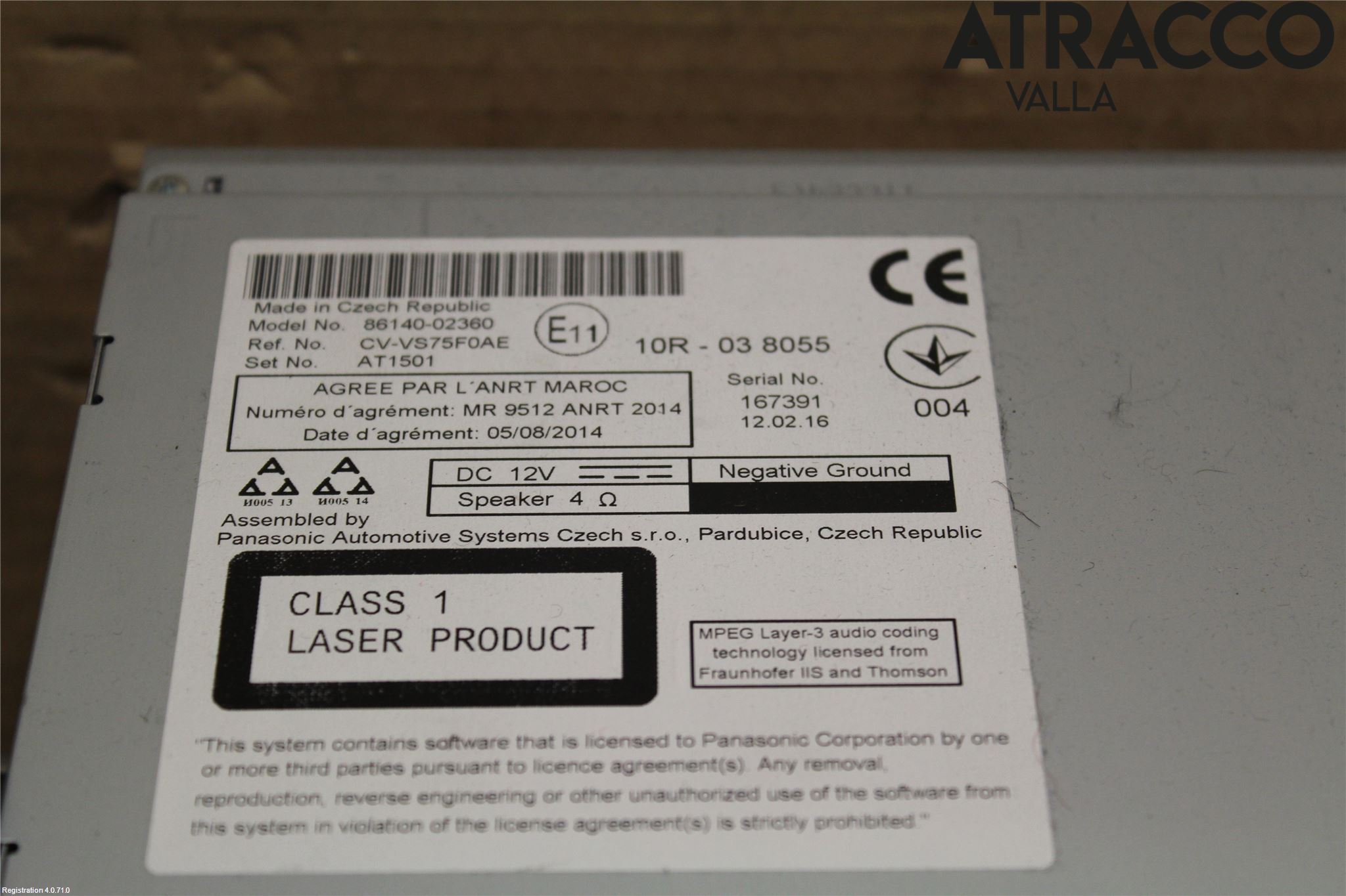 Toyota AURIS 13-19 Stereo Radio Med Cd