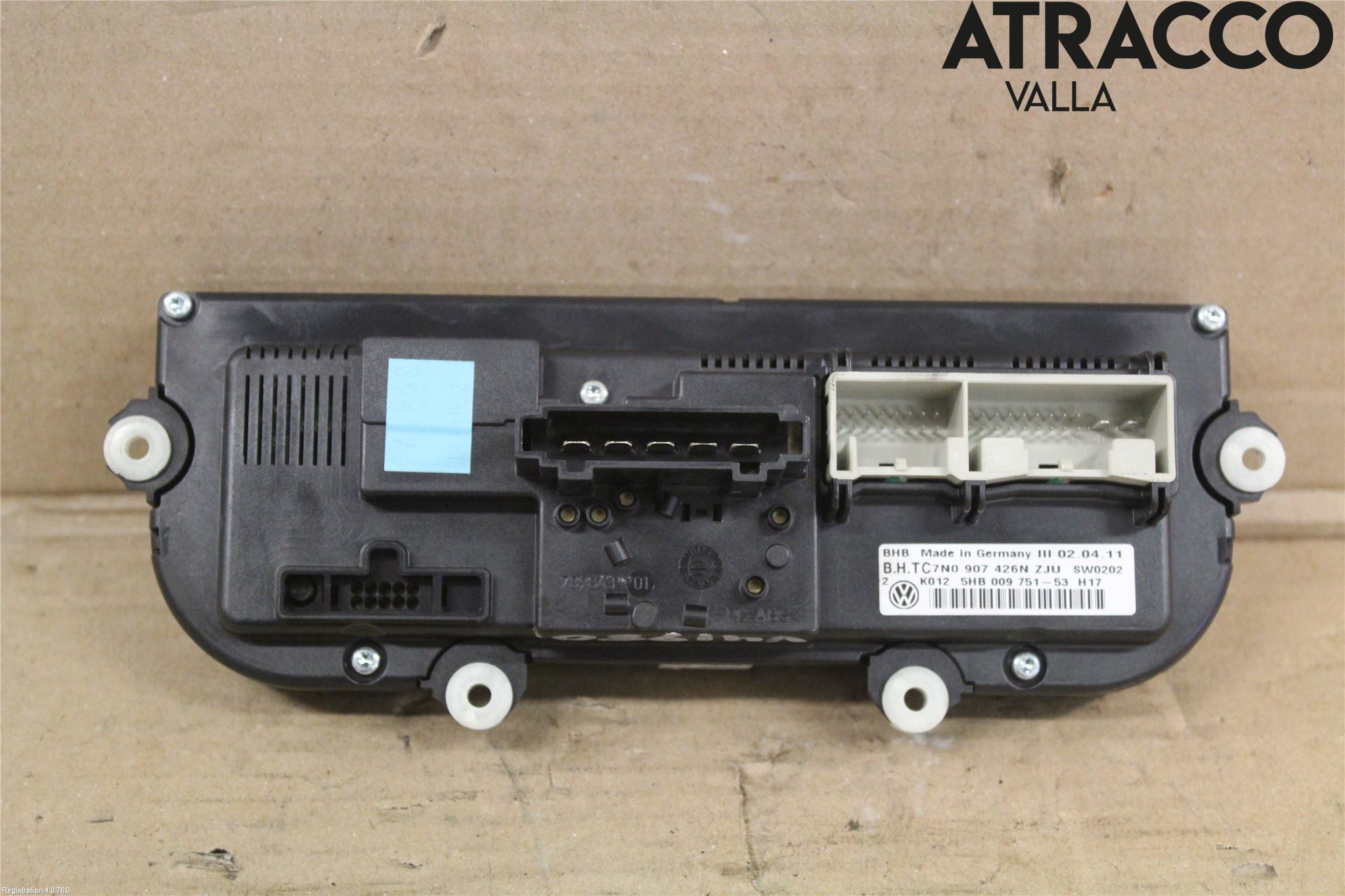 Volkswagen VW CADDY 11-15 Varme Ac Betjening-Display