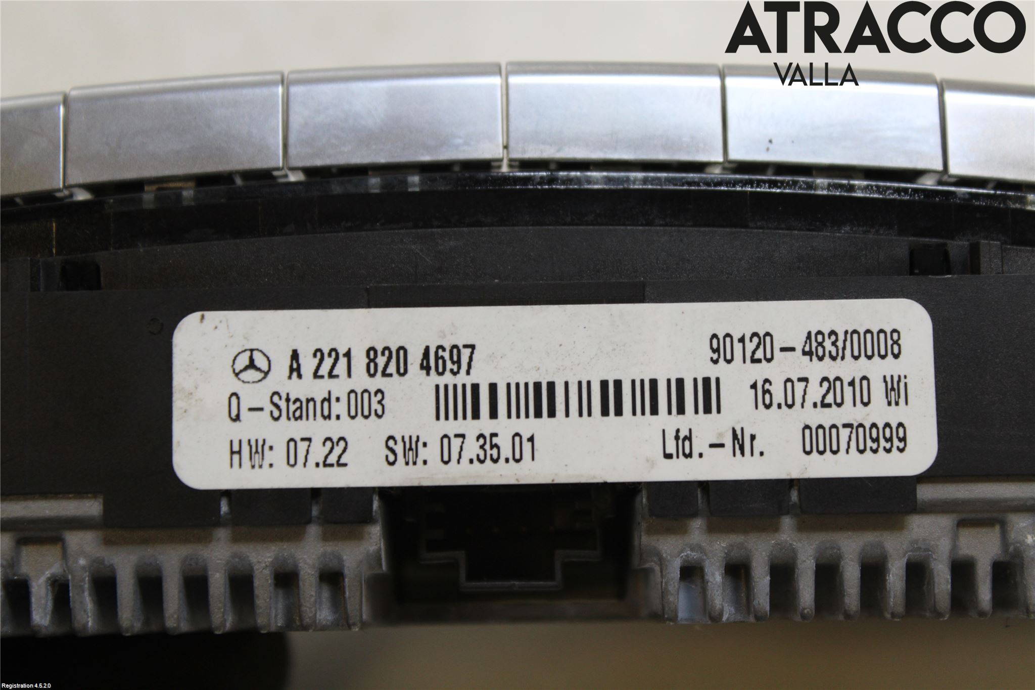 Mercedes-Benz MB S-KLASS (W221) 05-13 Varme Ac Betjening-Display