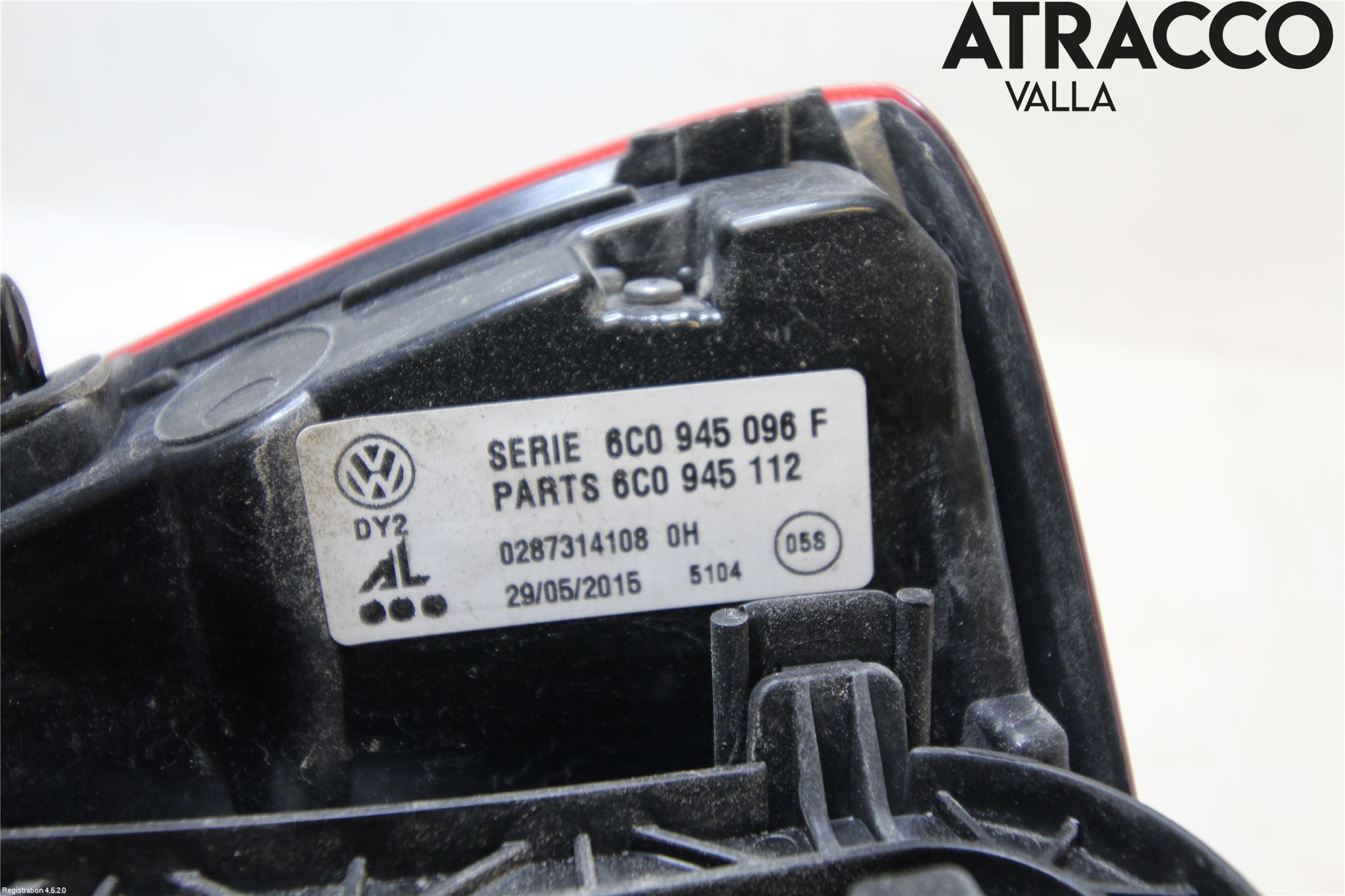 Volkswagen VW POLO 10-17 Baklykt Høyre