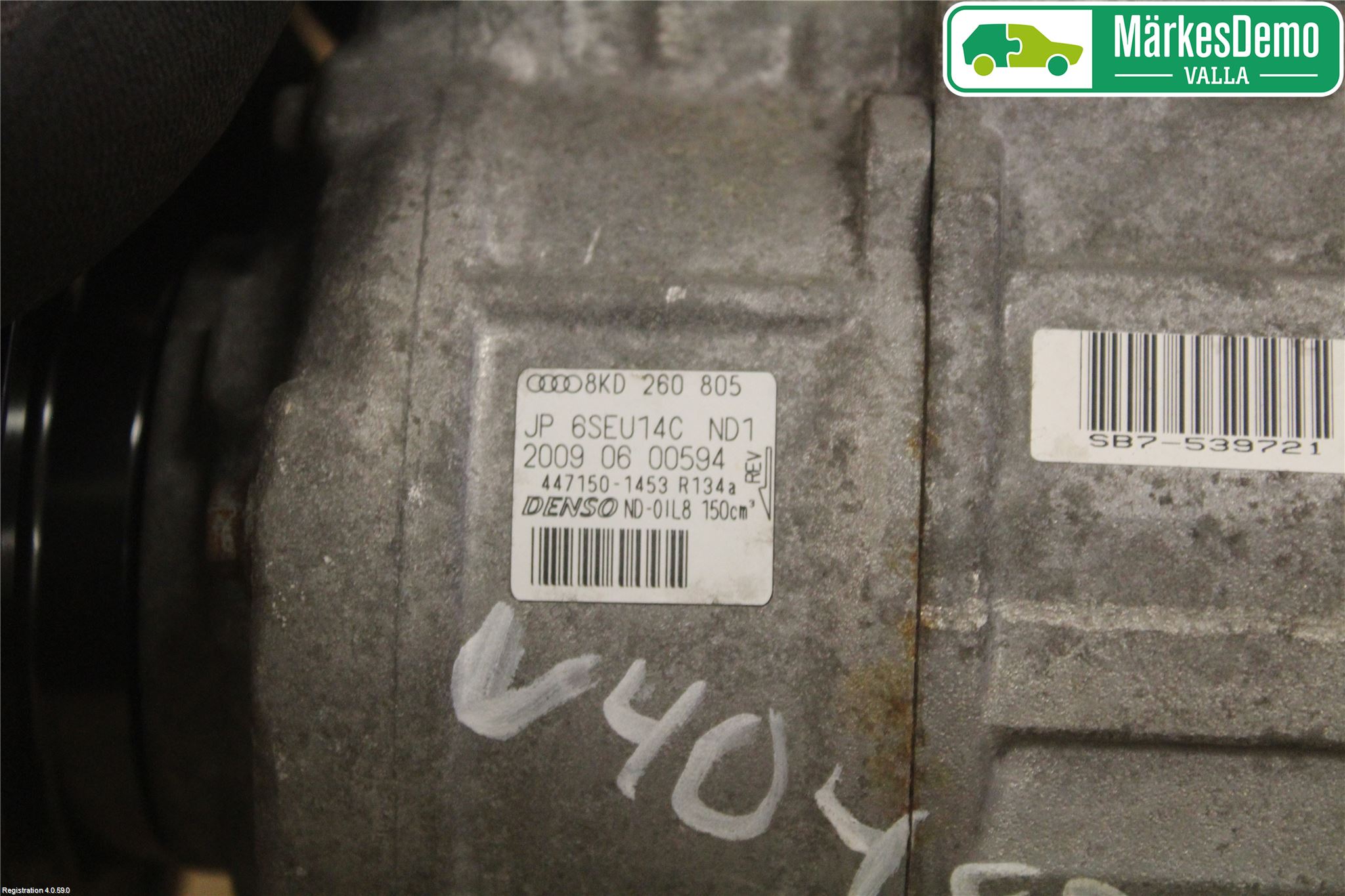 Audi A4/S4 08-11 Varme Ac Kompressor