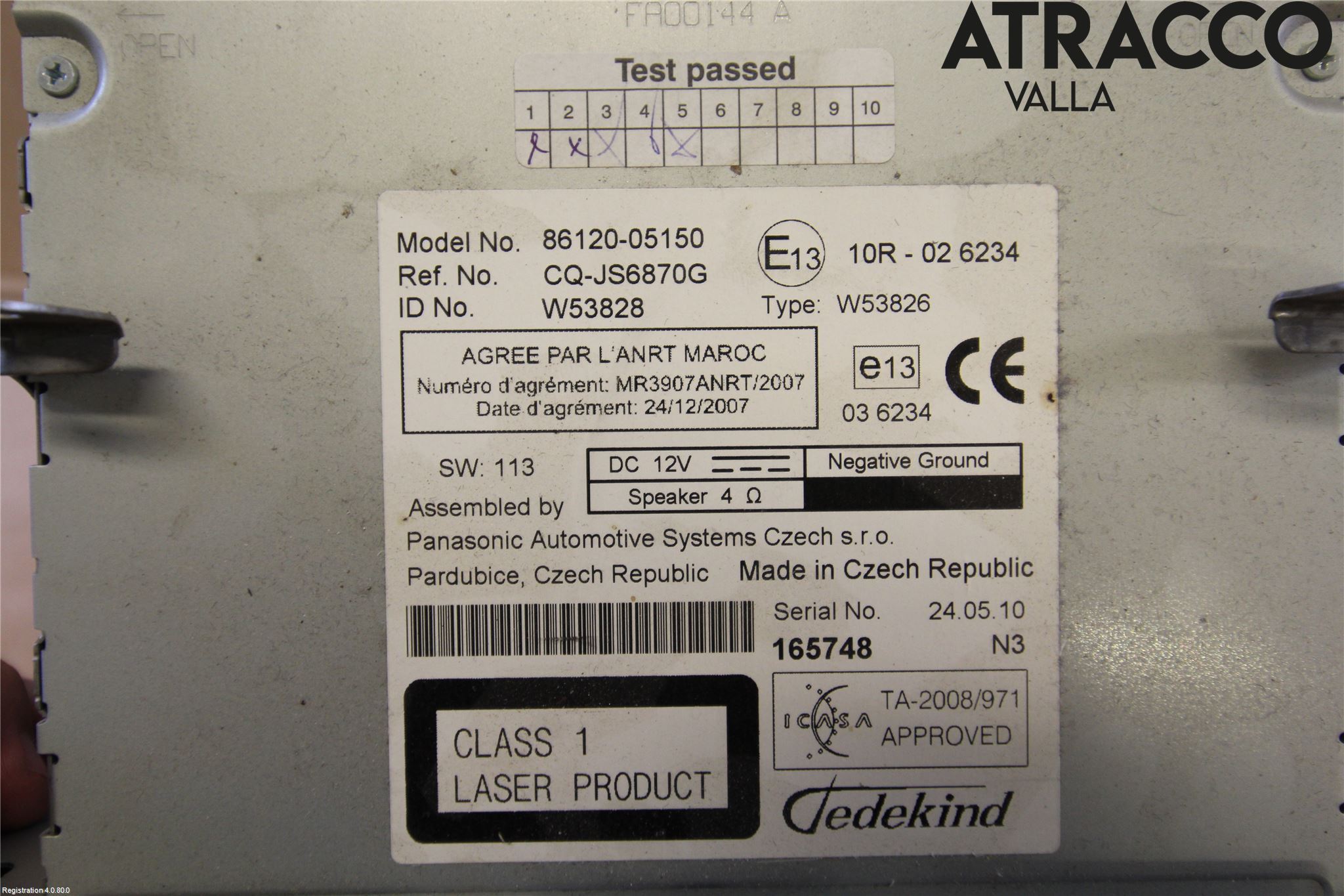 Toyota AVENSIS 09-15 Stereo Radio Med Cd