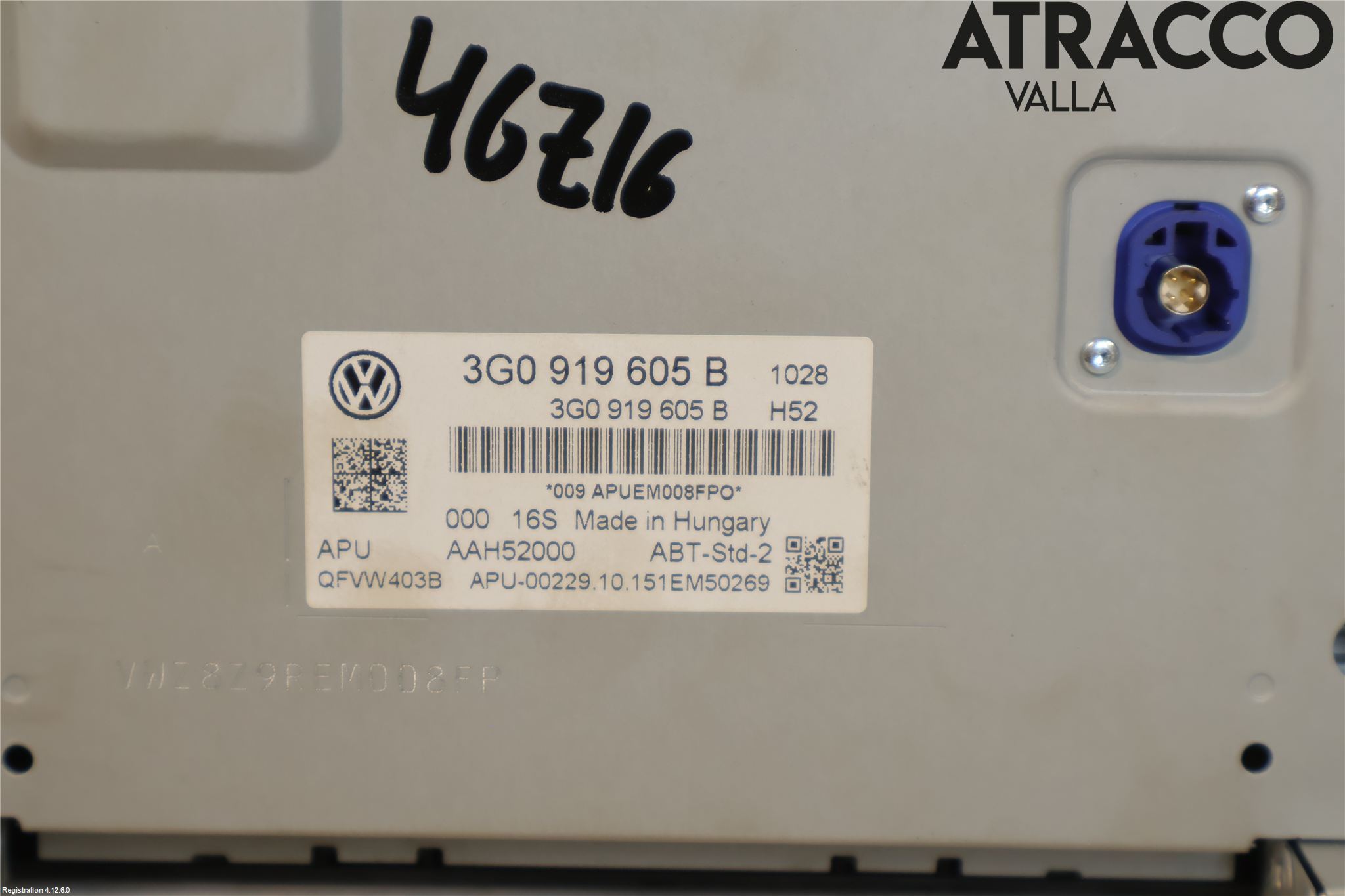 Volkswagen VW PASSAT 15-19 Stereo Radio Med Cd