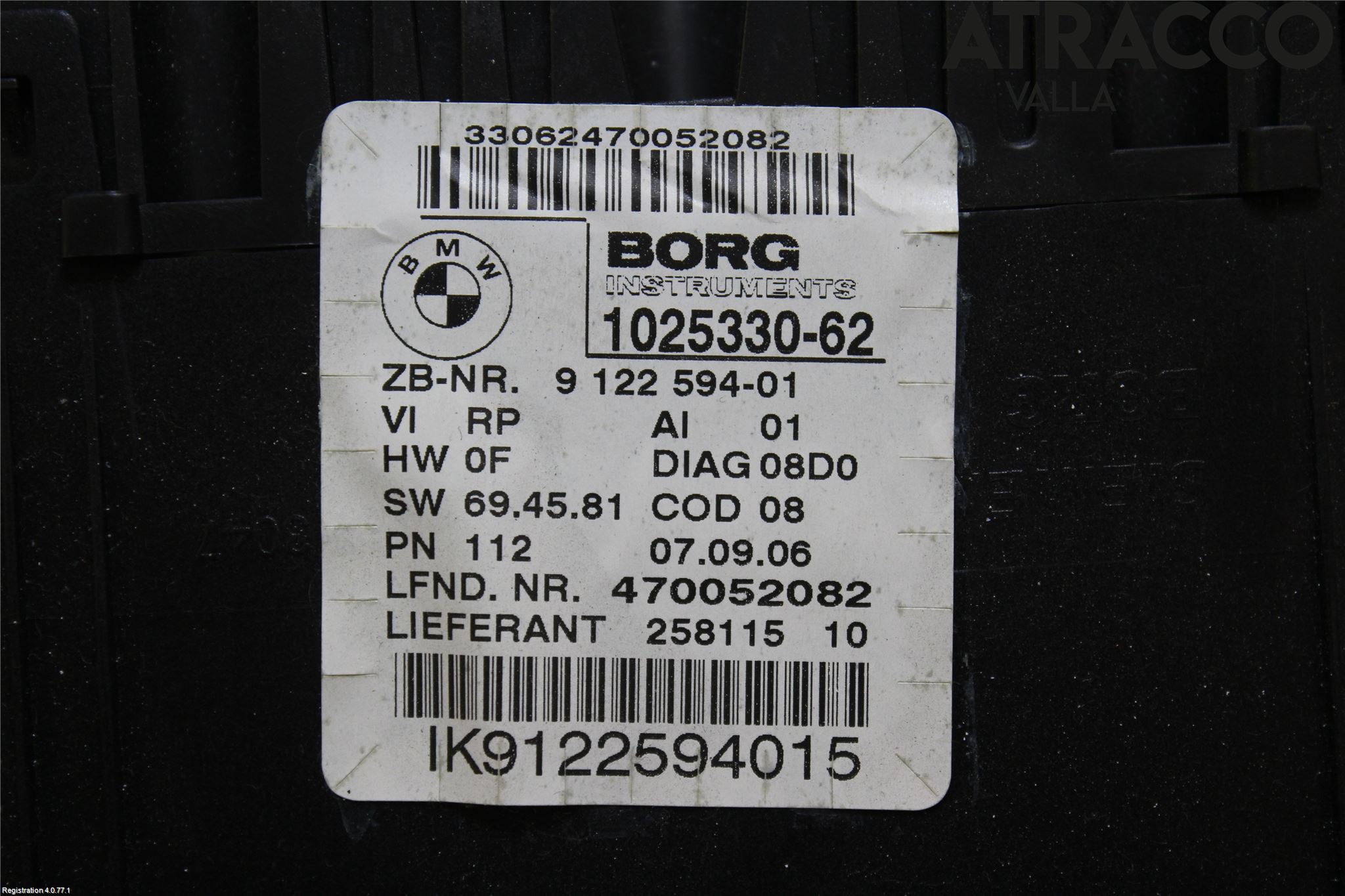 BMW 3 E90/91 SED/TOU 05-12 Instr Kombinert
