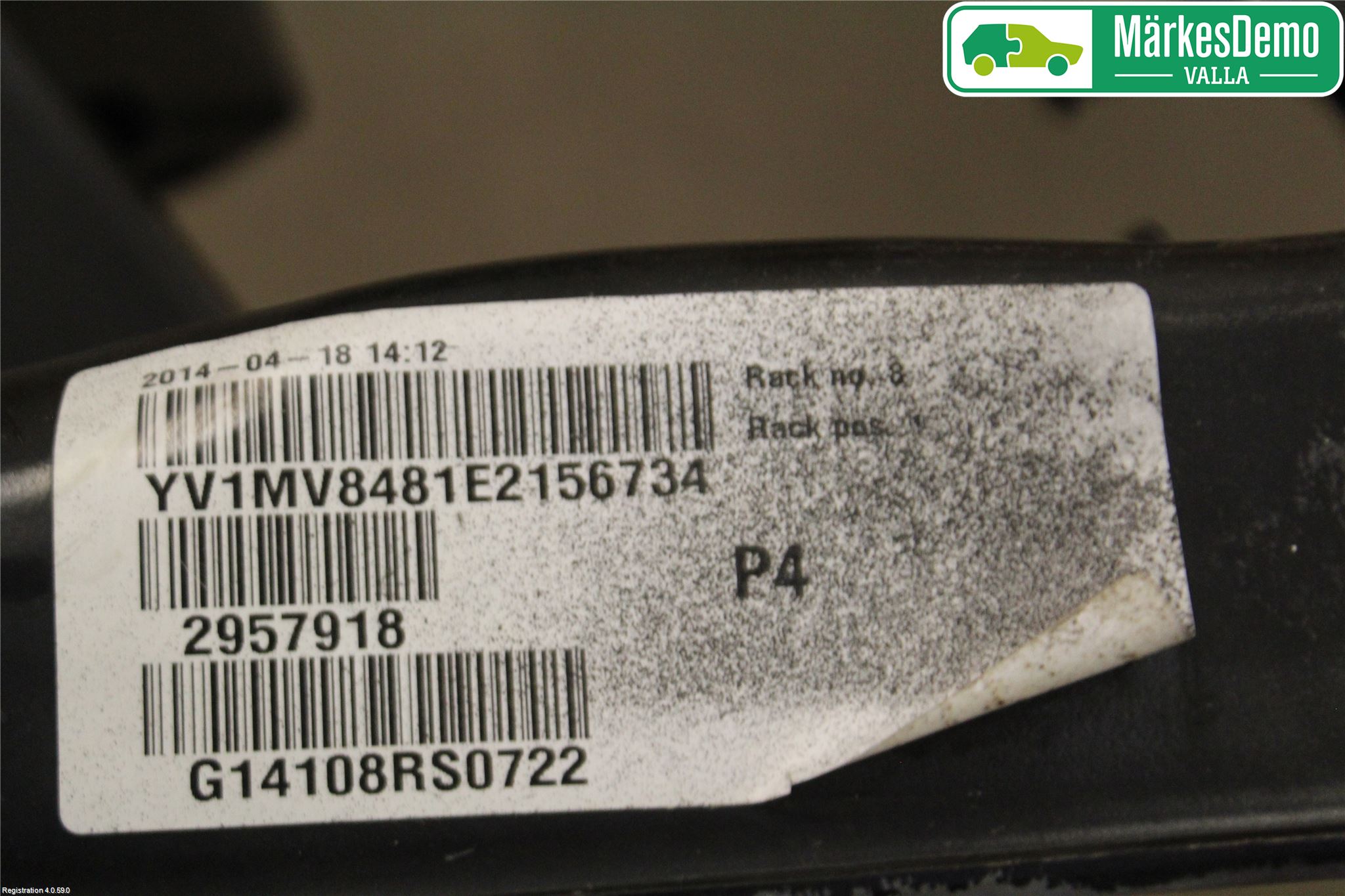 Volvo V40 12-19 Bakaksel Feste Travers-Ramme