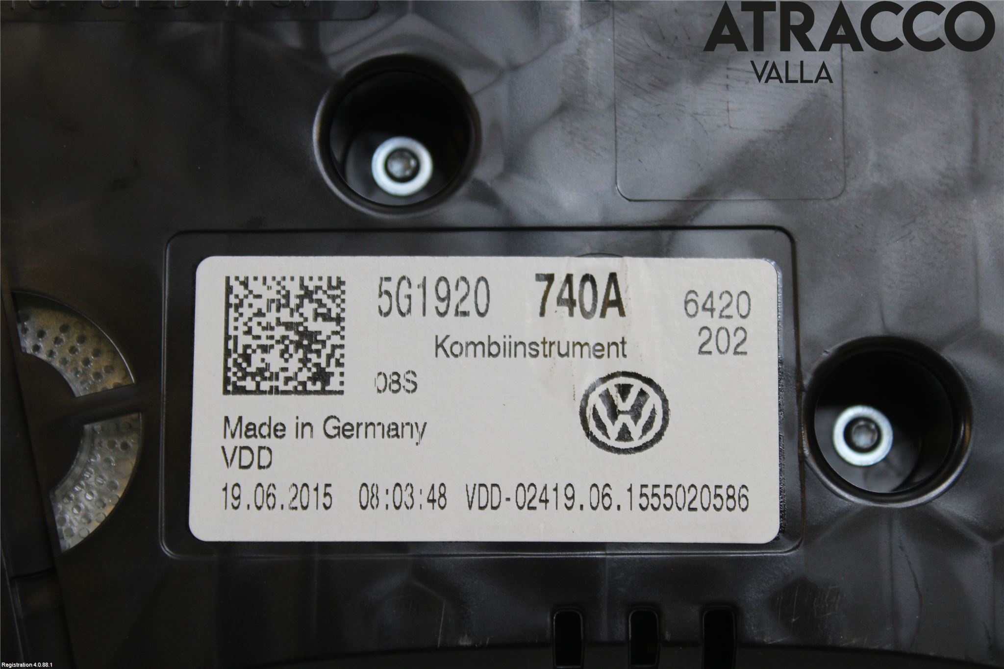 Volkswagen VW GOLF / E-GOLF VII 13-20 Instr Kombinert