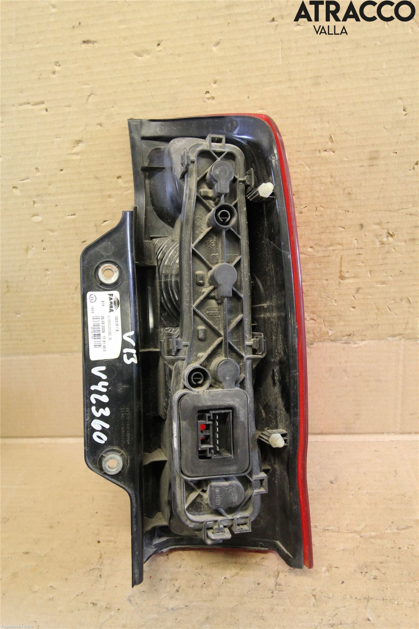 Peugeot BIPPER Baklykt Venstre
