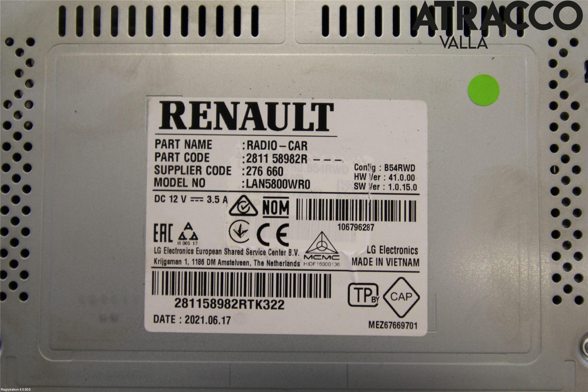 Renault TRAFIC/E-TECH 15- Stereo Radio Med Cd