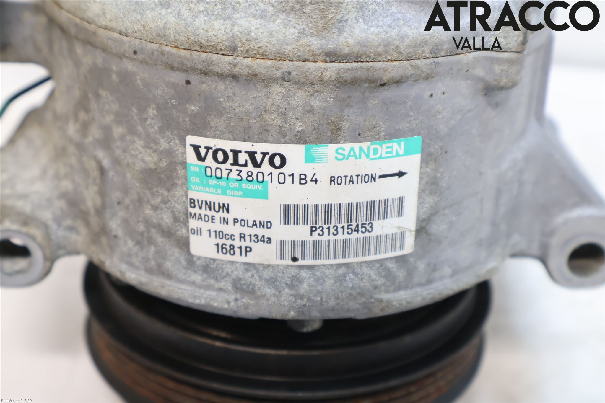 Volvo V60 11-13 Varme Ac Kompressor