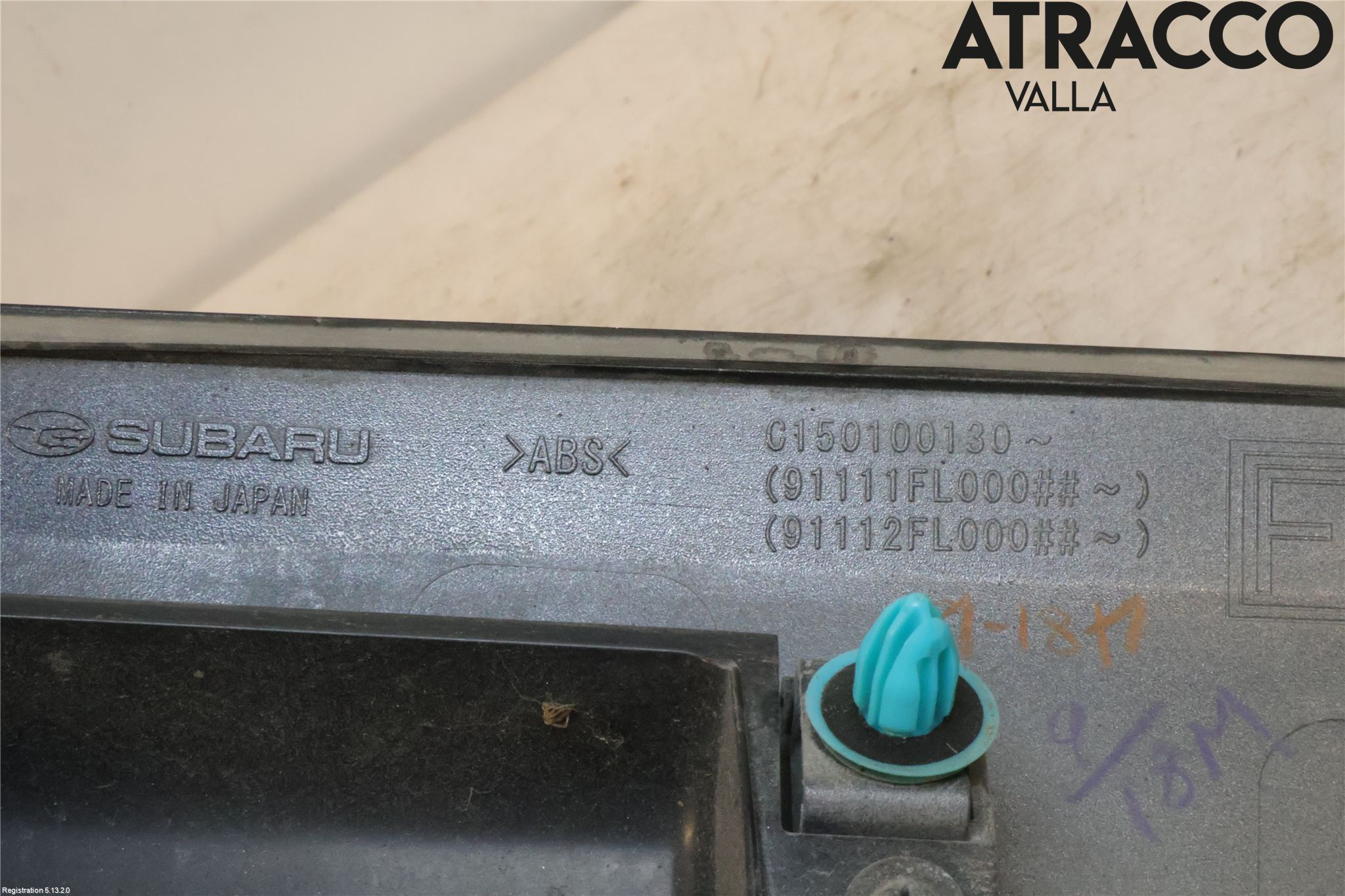 Subaru XV 18-22 Bakluke Handtak Ytre