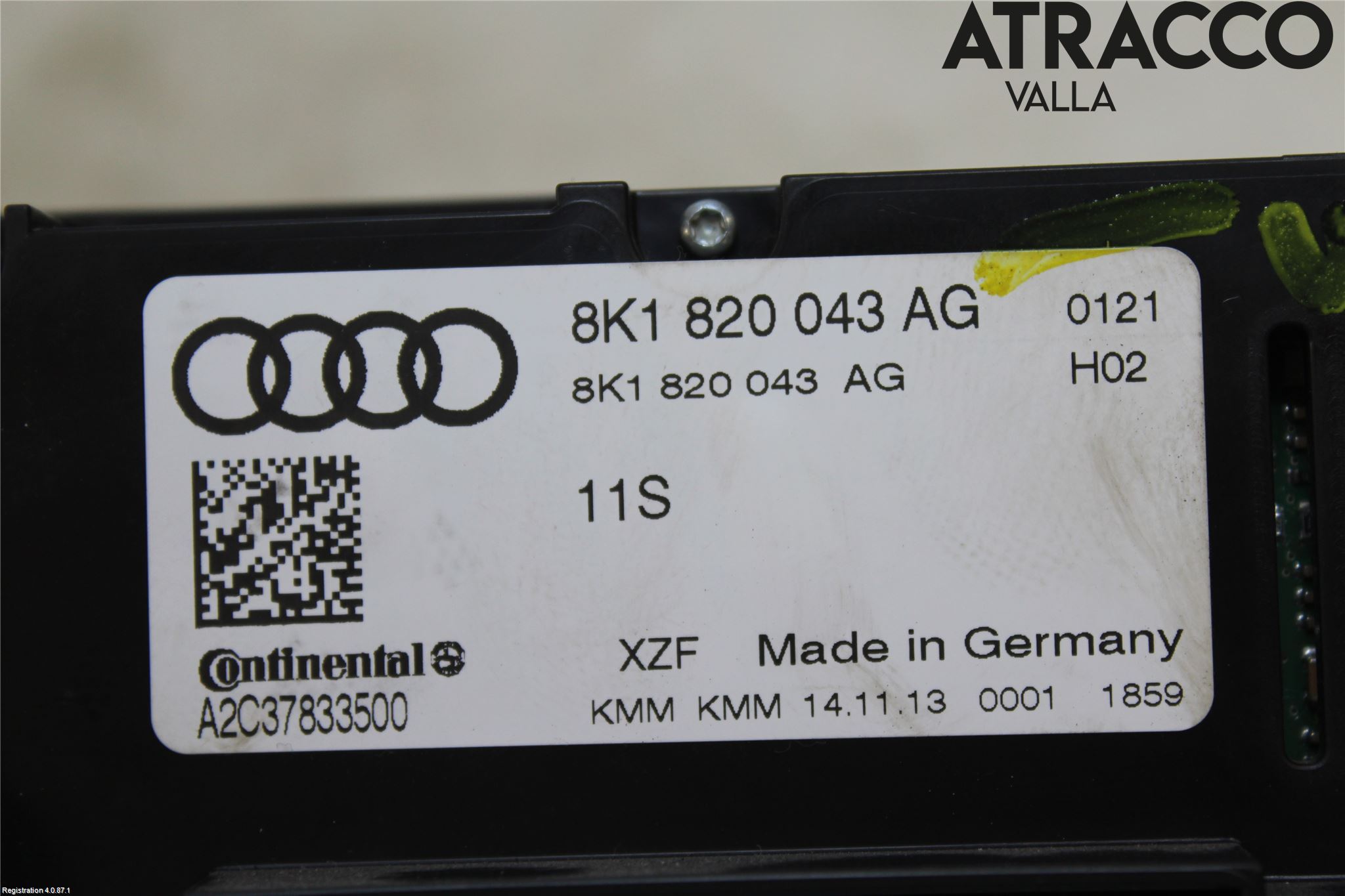 Audi A4 12-15 Varme Ac Betjening-Display