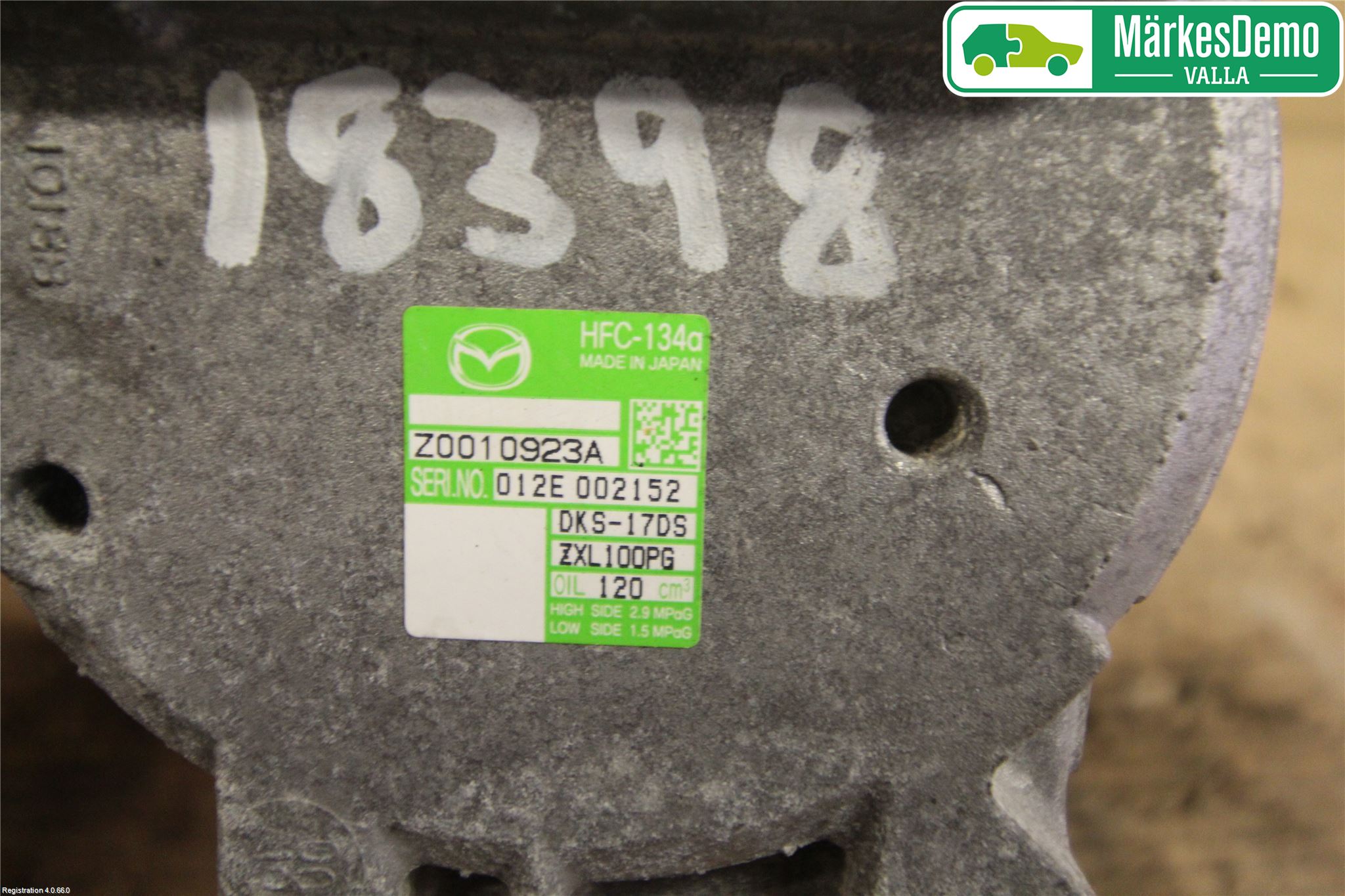 Mazda 6 08-13 Varme Ac Kompressor