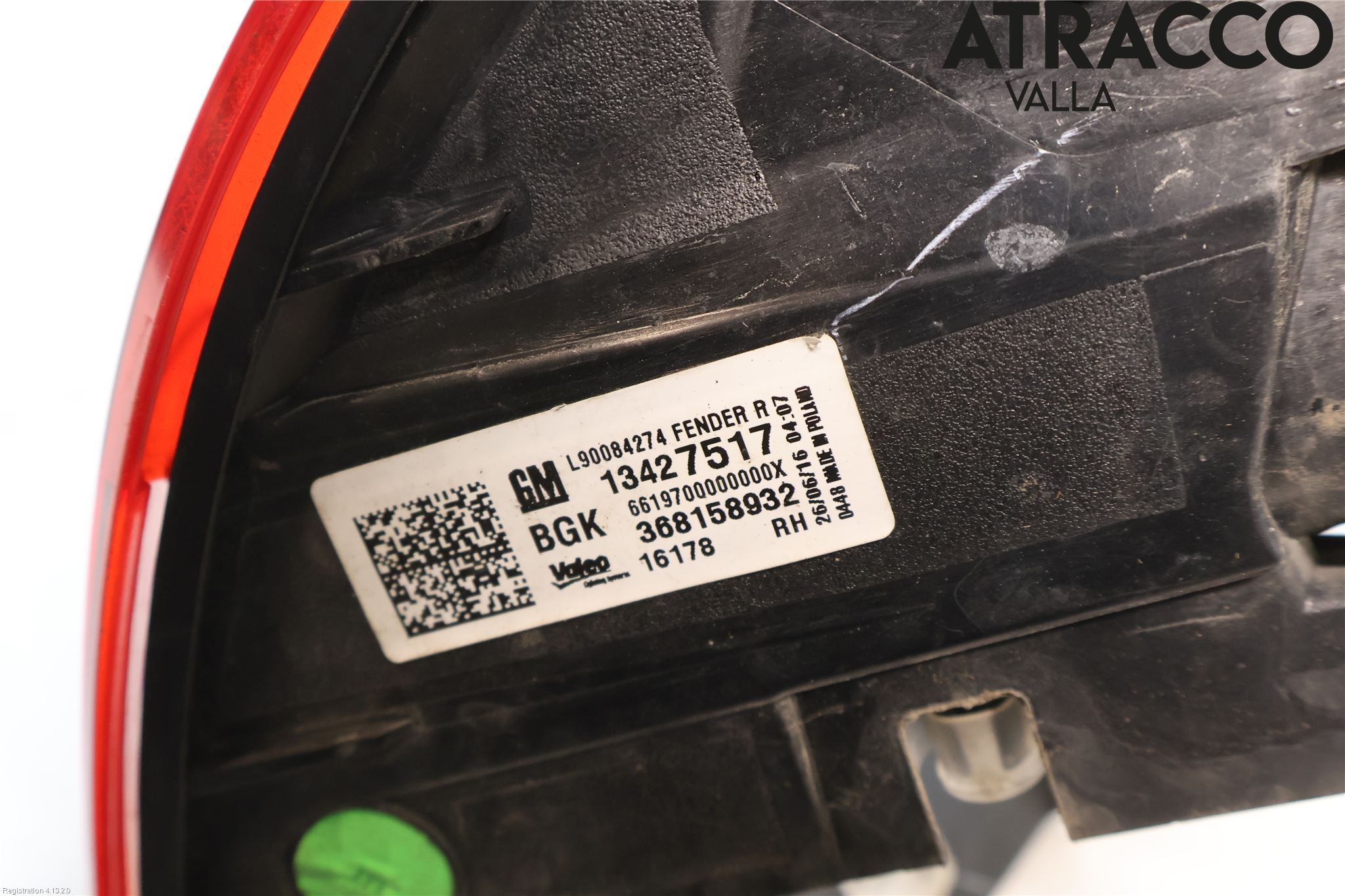 Opel ASTRA K 16-22 Baklykt Høyre