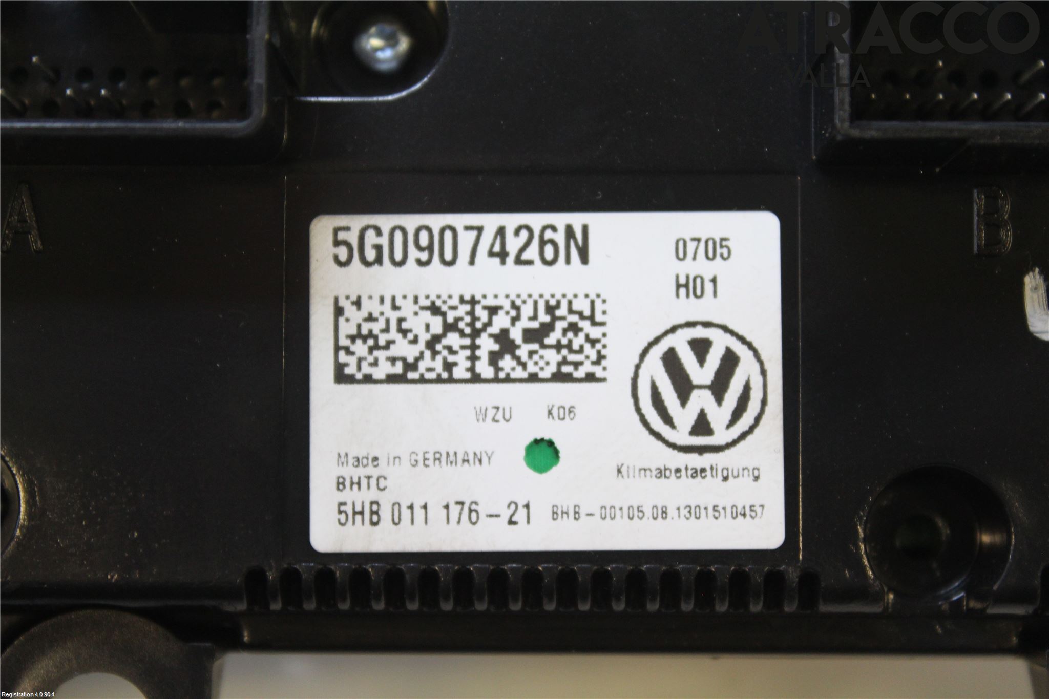 Volkswagen VW GOLF / E-GOLF VII 13-20 Varme Ac Betjening-Display