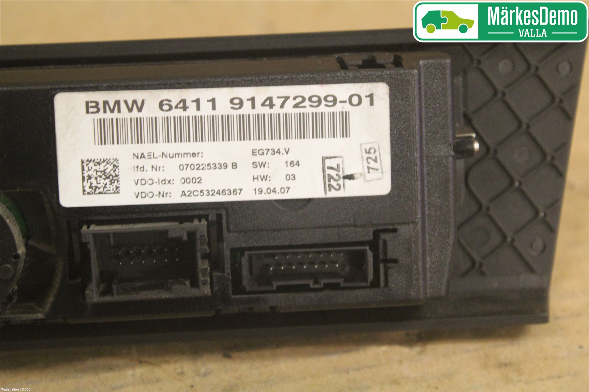 BMW 3 E90/91 SED/TOU 05-12 Varmeapparat Panel(Regulering)