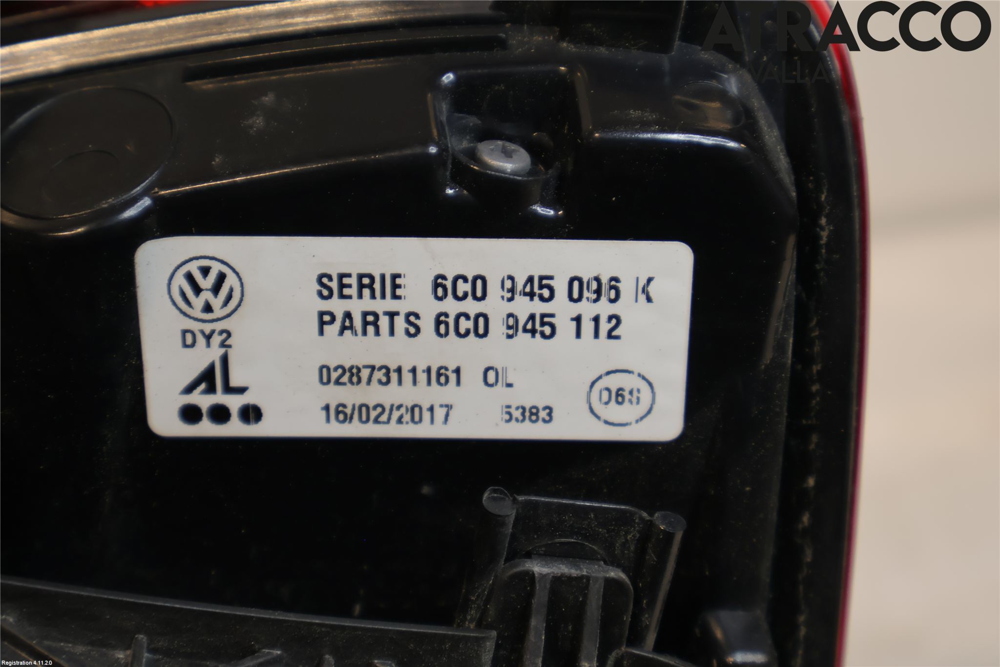 Volkswagen VW POLO 10-17 Baklykt Høyre