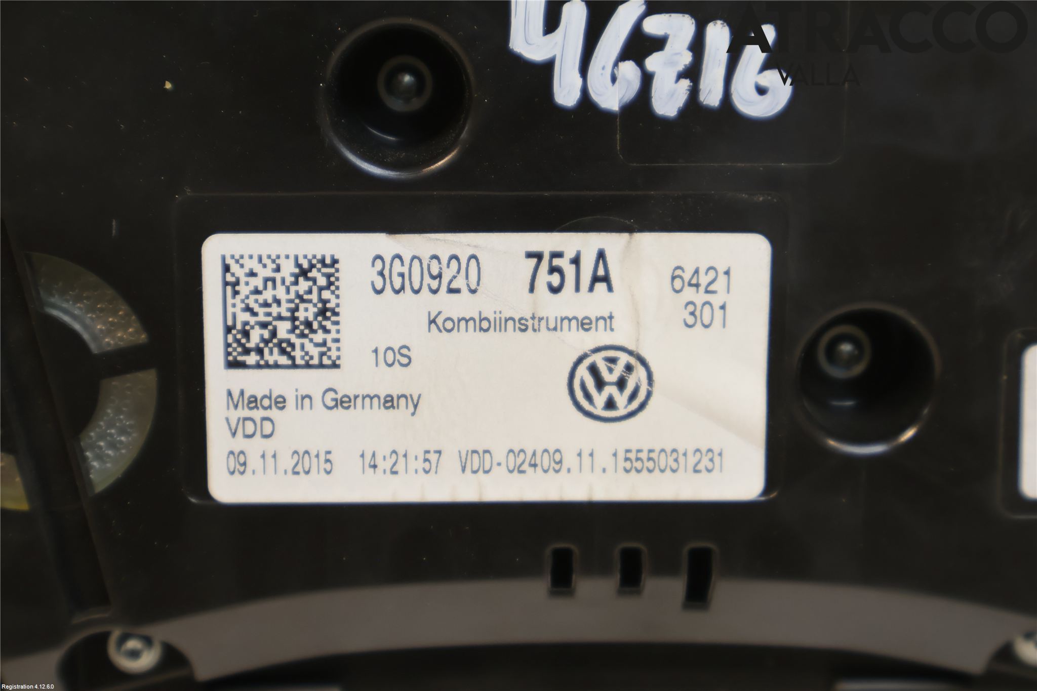 Volkswagen VW PASSAT 15-19 Instr Kombinert