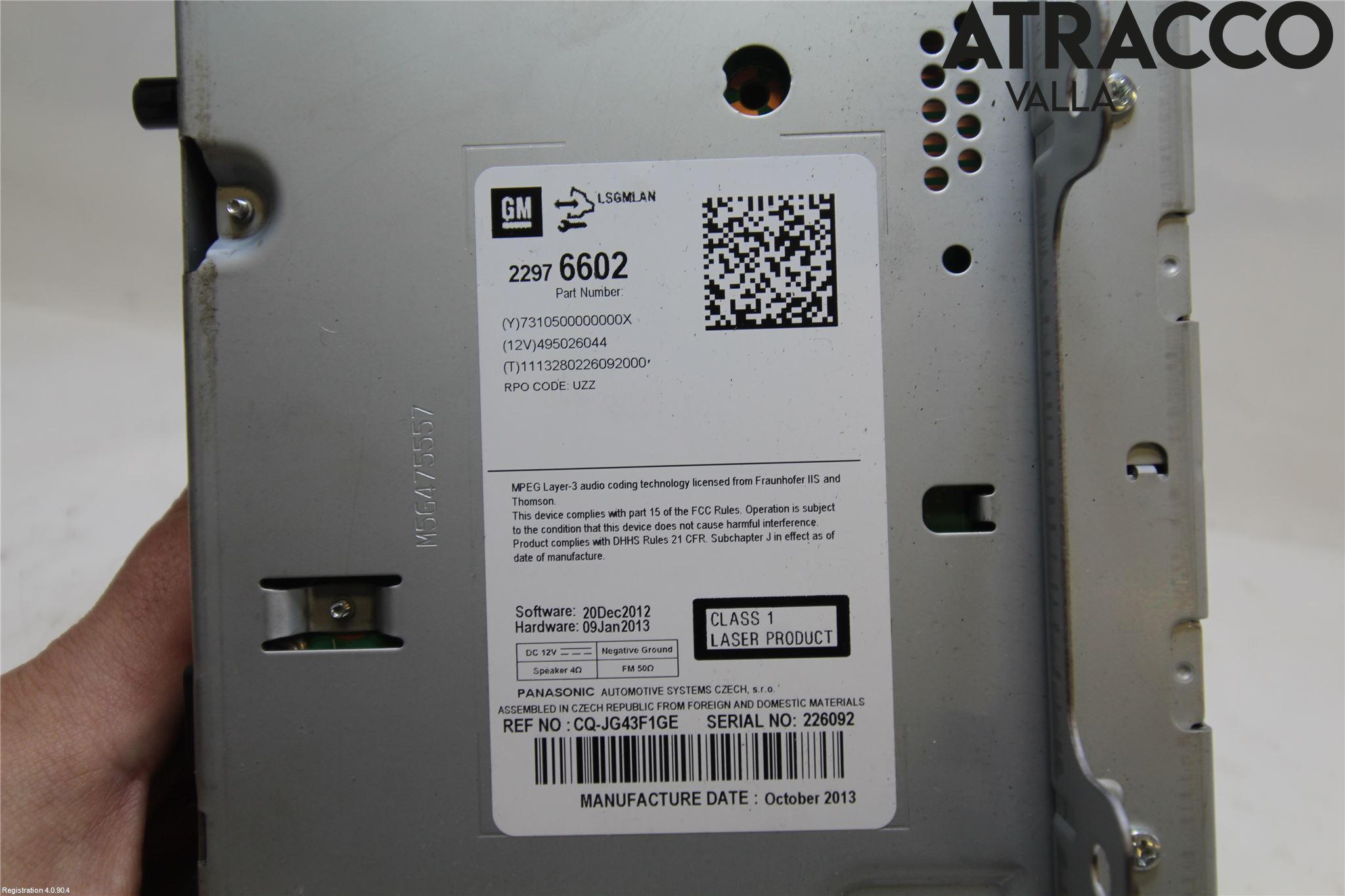 Opel ASTRA J 10-15 Stereo Radio Med Cd