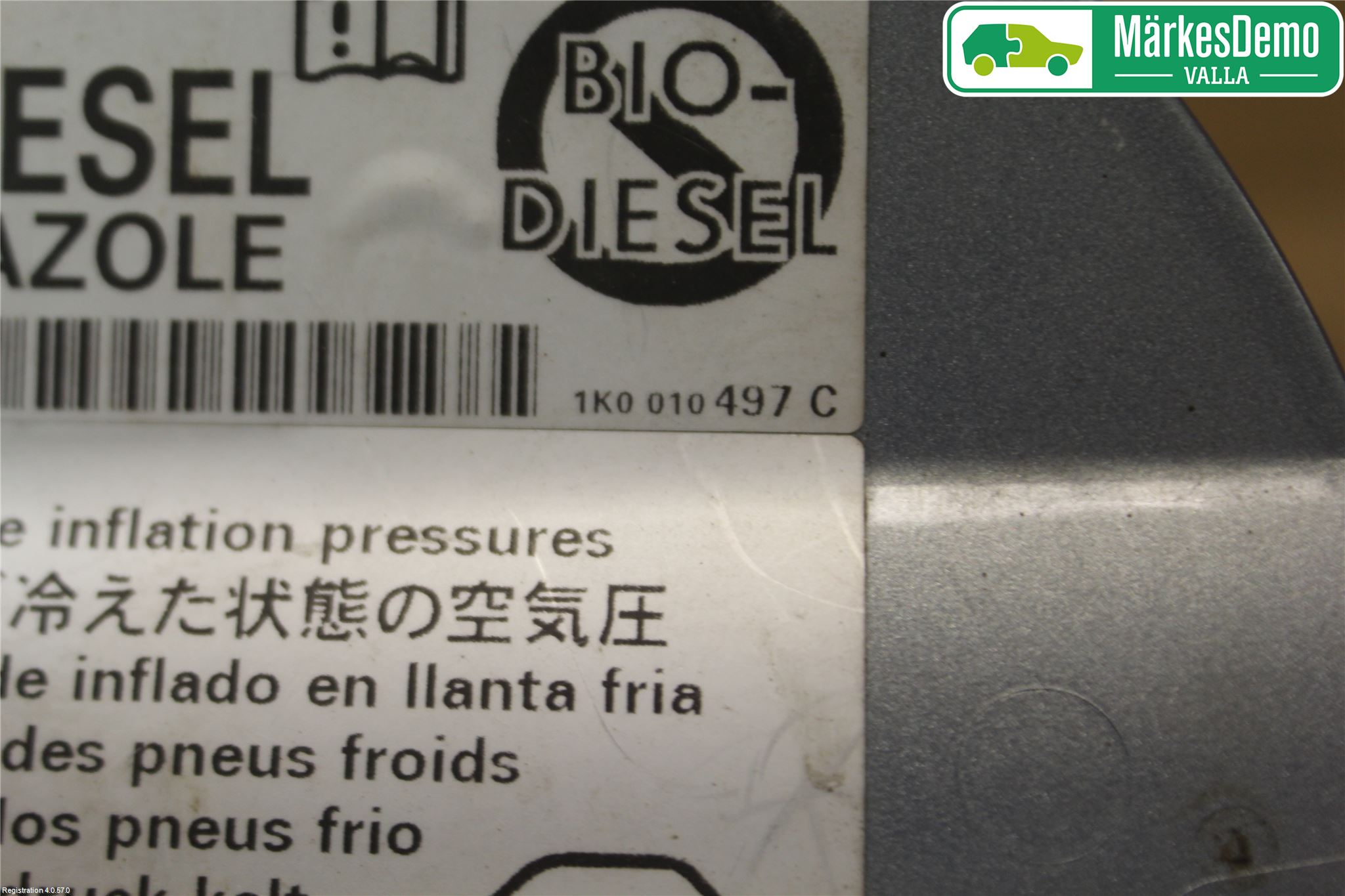 Volkswagen VW PASSAT 11-14 Drivstoff Tankluke