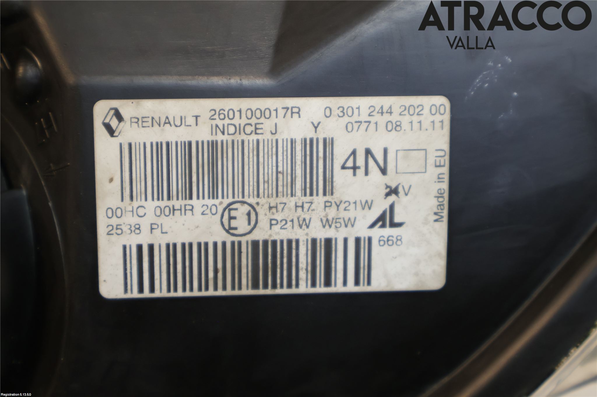 Renault MEGANE III 09-15 Frontlykt Høyre
