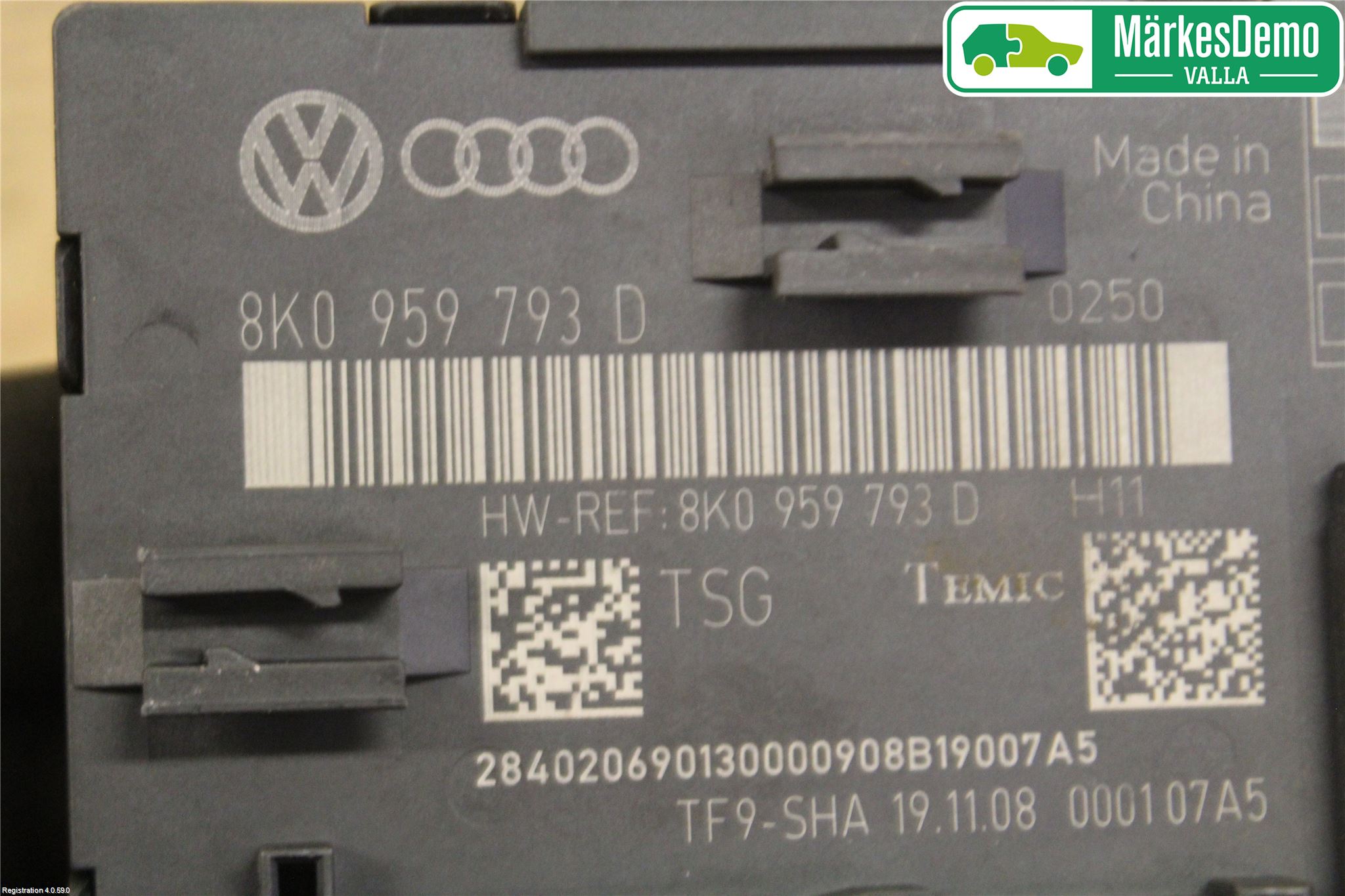 Audi A4/S4 08-11 Styreenhet Dør