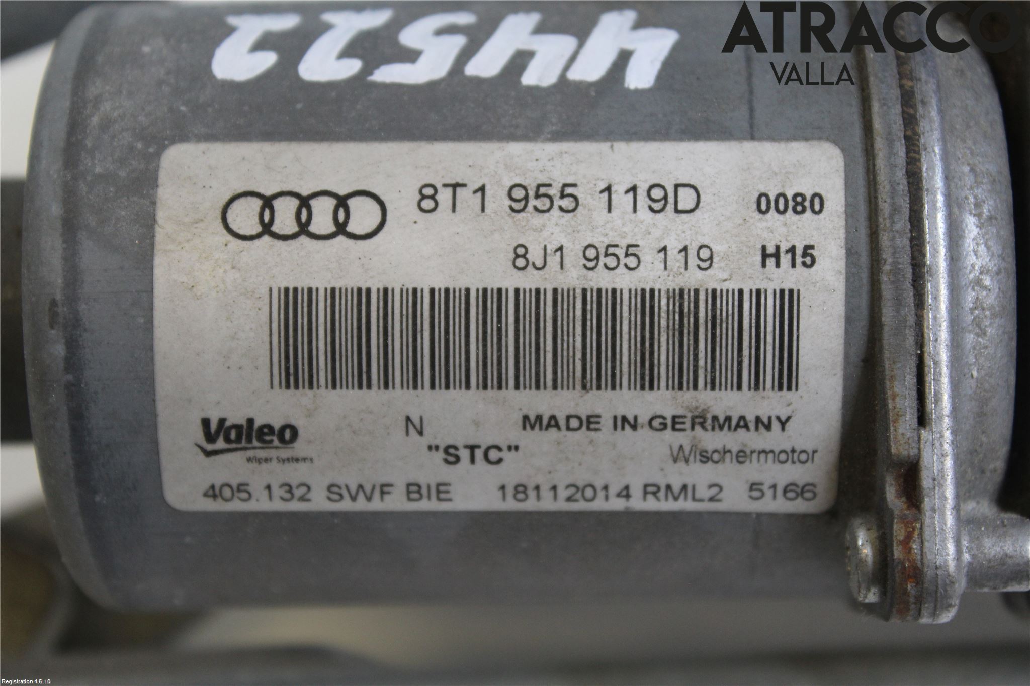 Audi A5 07-16 Viskeroverføring Frontrute