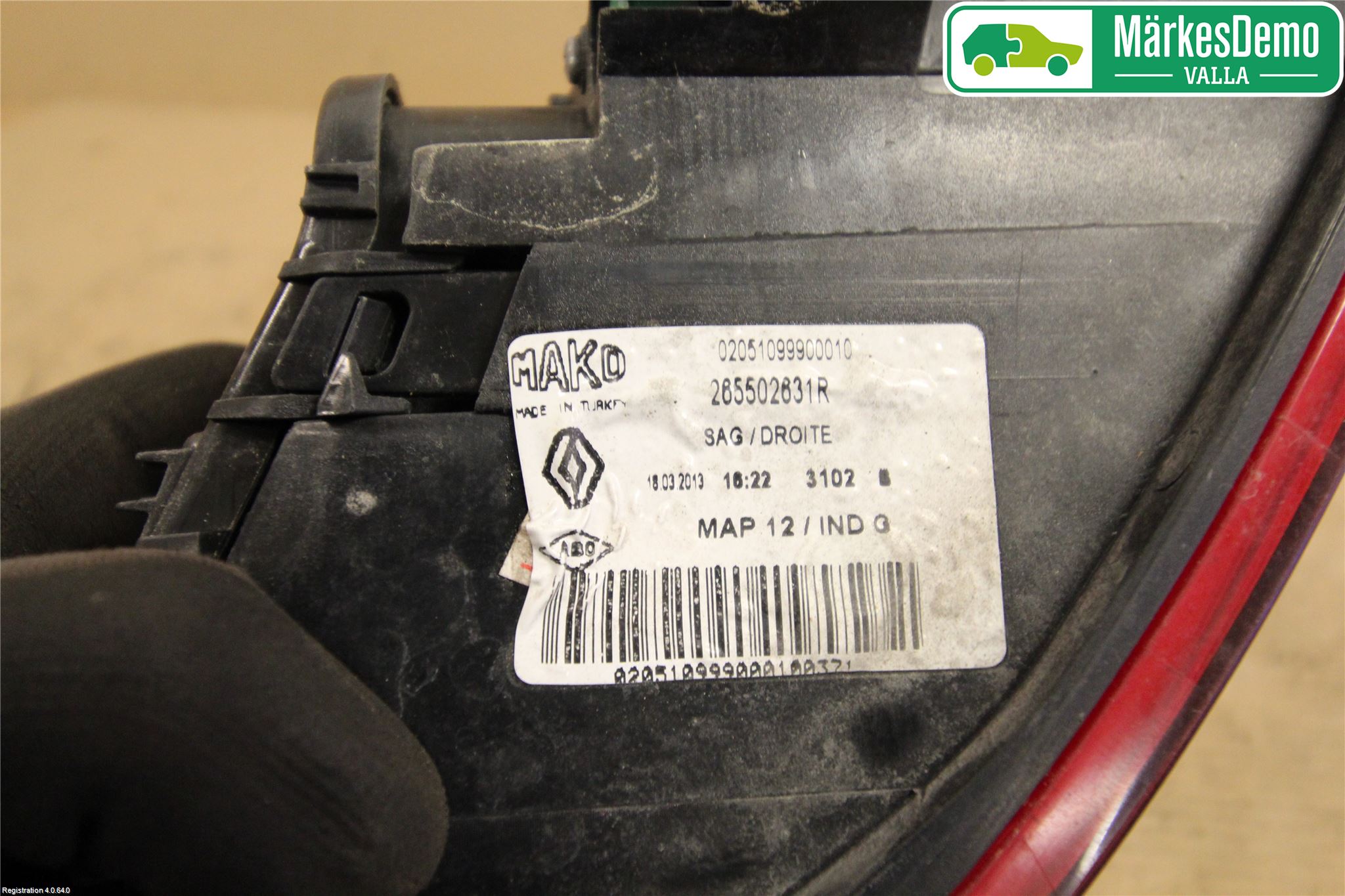 Renault CLIO IV 12-16 Baklykt Venstre