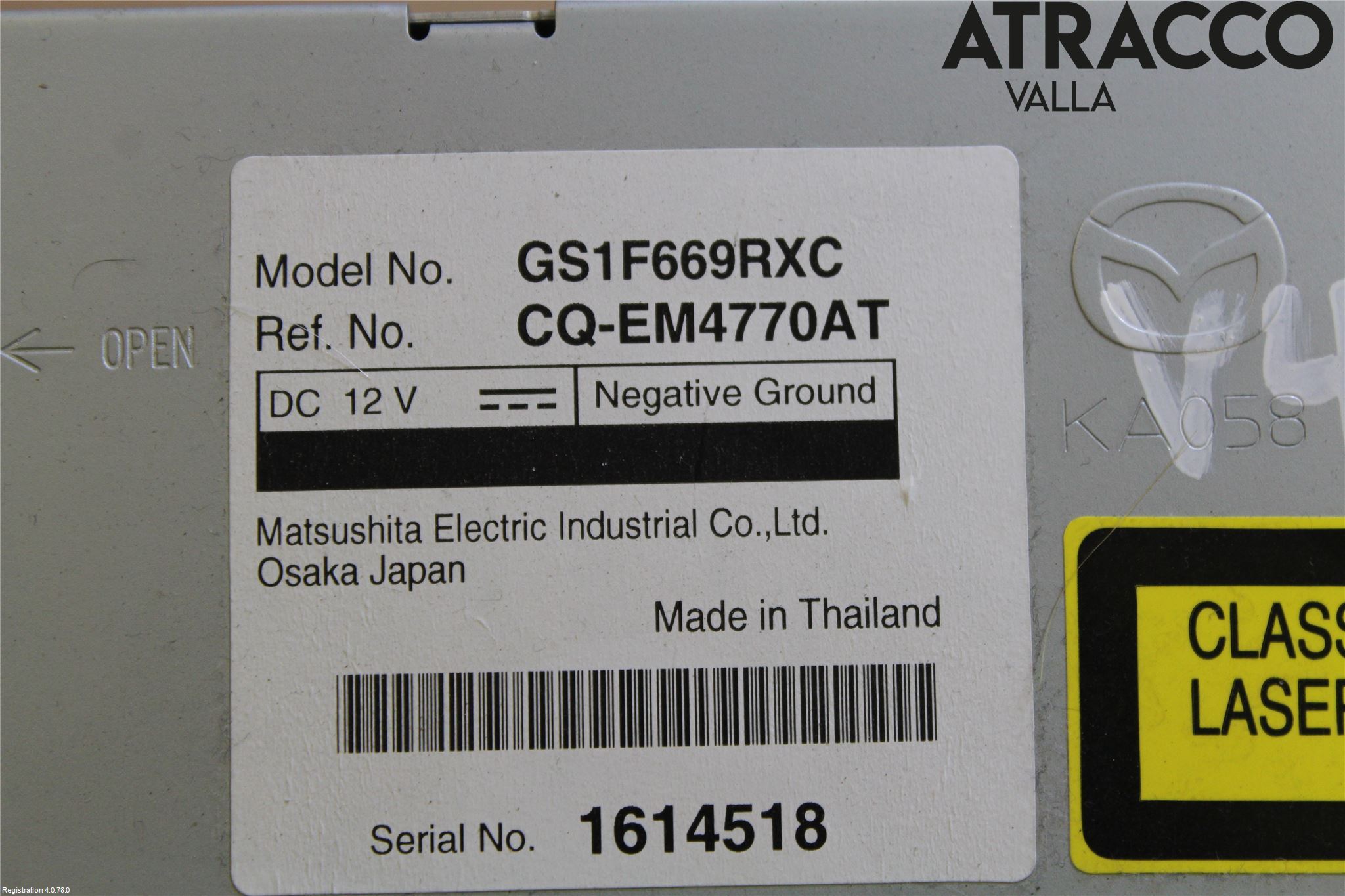 Mazda 6 08-13 Stereo Radio Med Cd