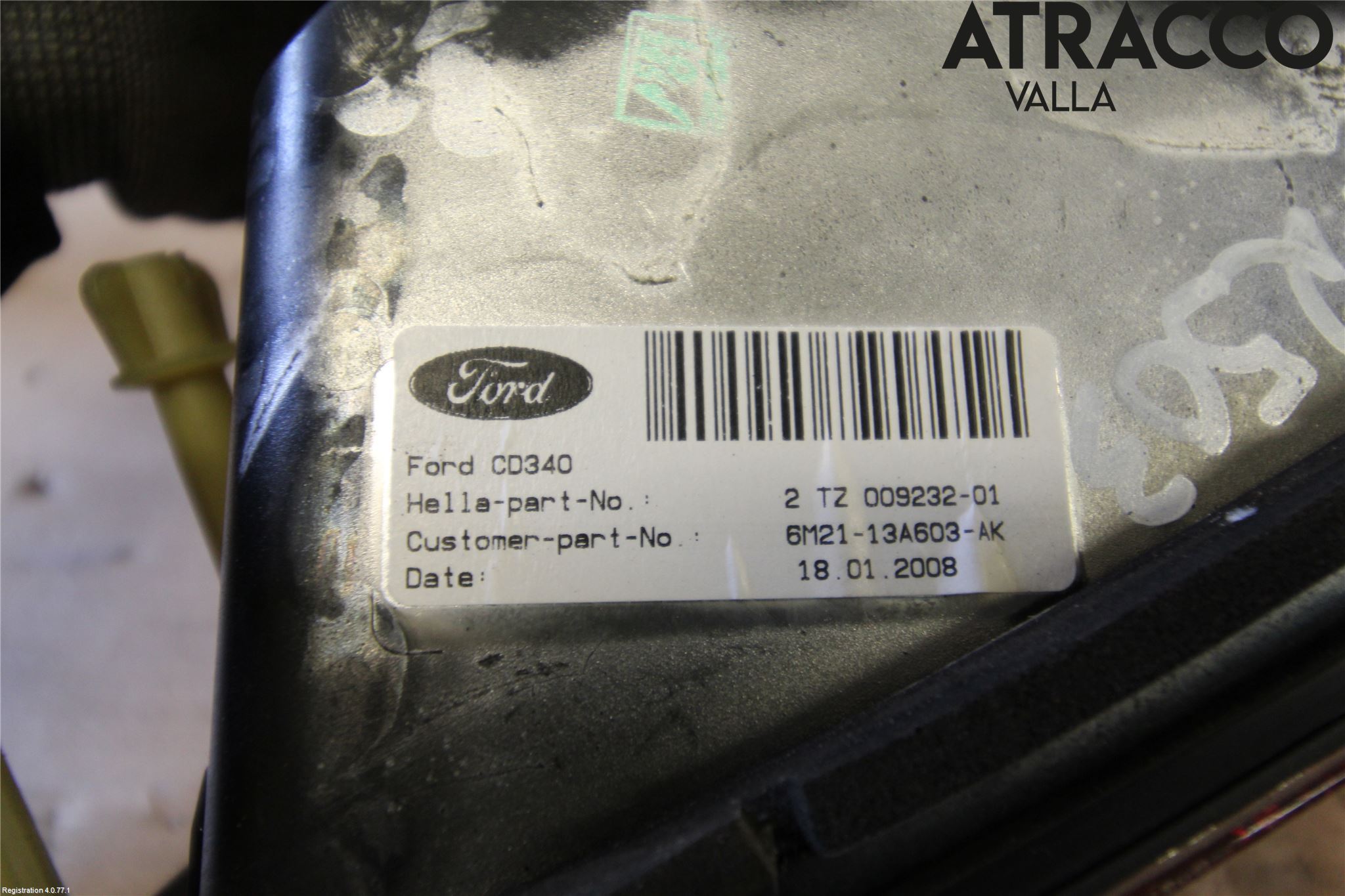 Ford S-MAX 06-15 Baklykt Venstre  På Luke(Indre