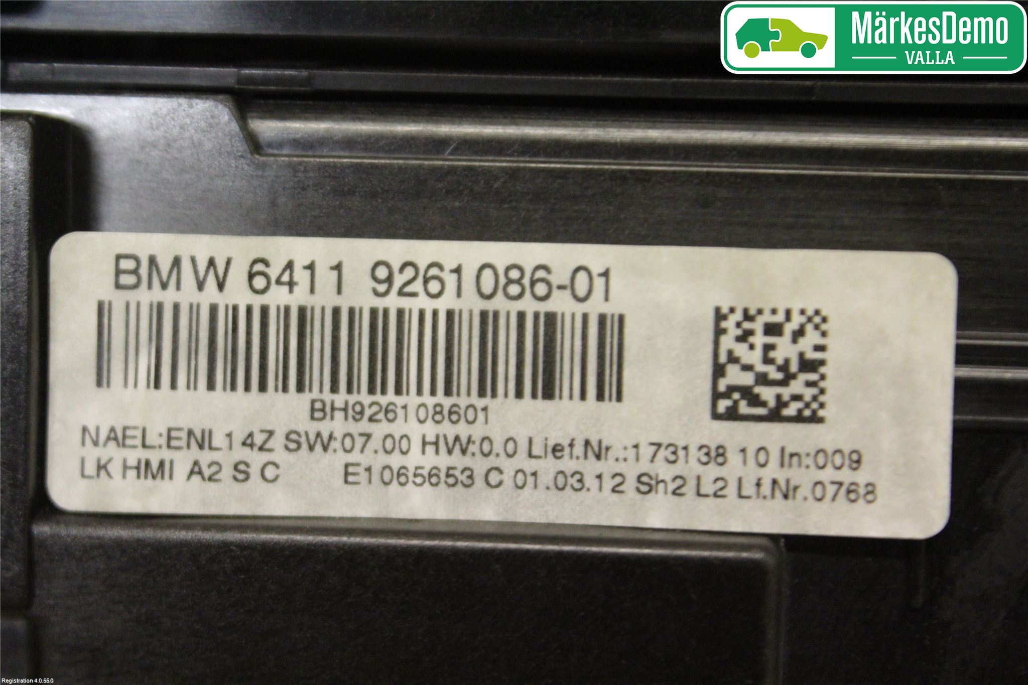 BMW 3 F30/F31/F80 12-19 Varme Ac Betjening-Display