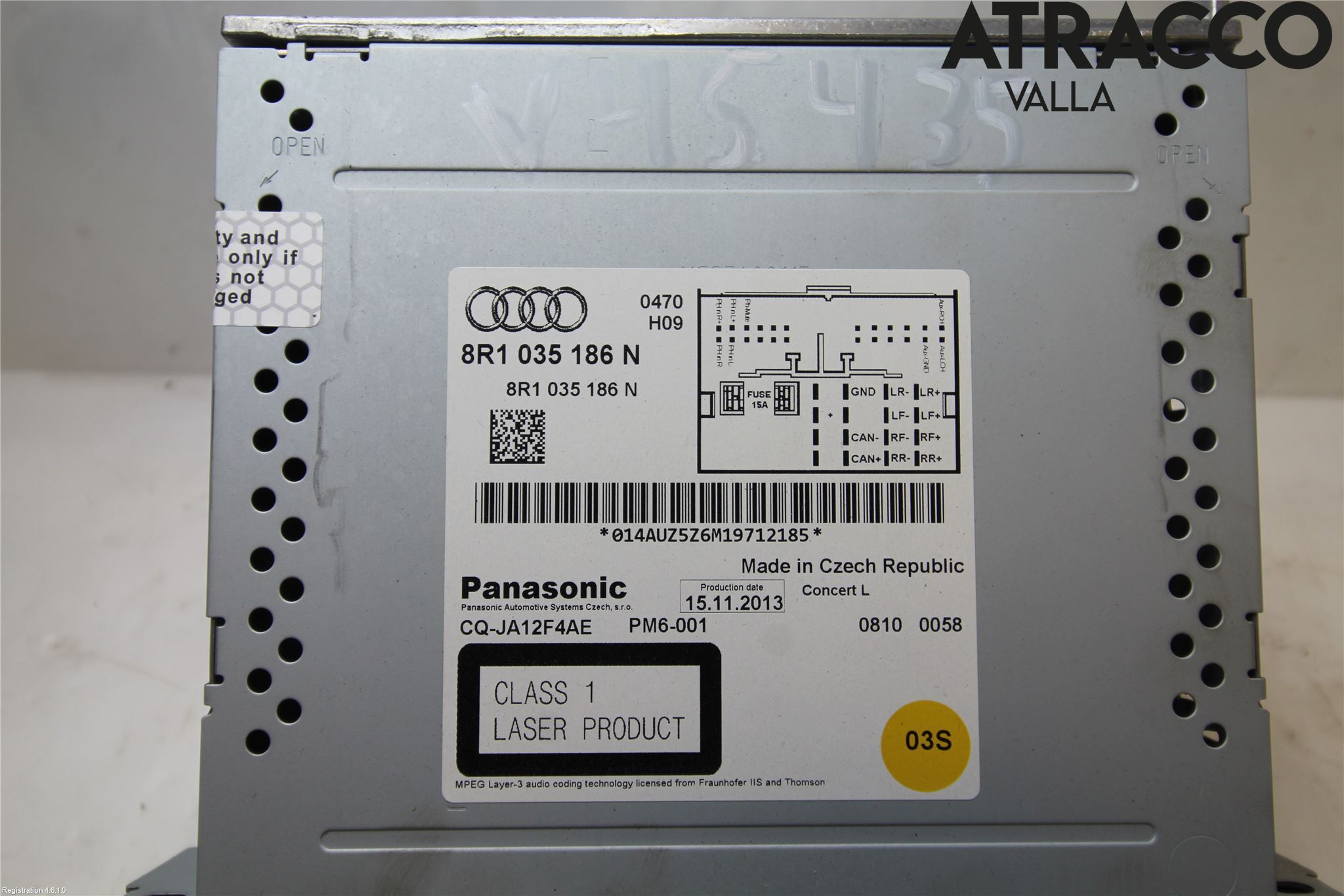 Audi A4 12-15 Stereo Radio Med Cd