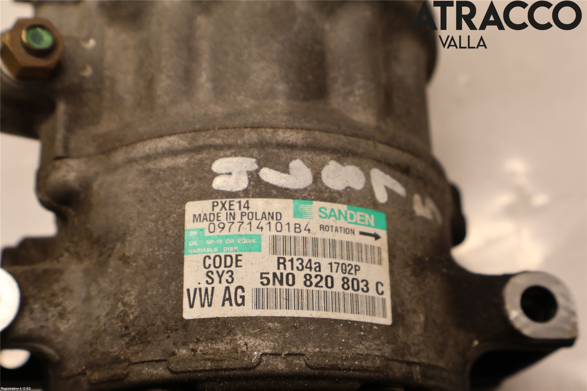 Volkswagen VW GOLF VI 09-13 Varme Ac Kompressor