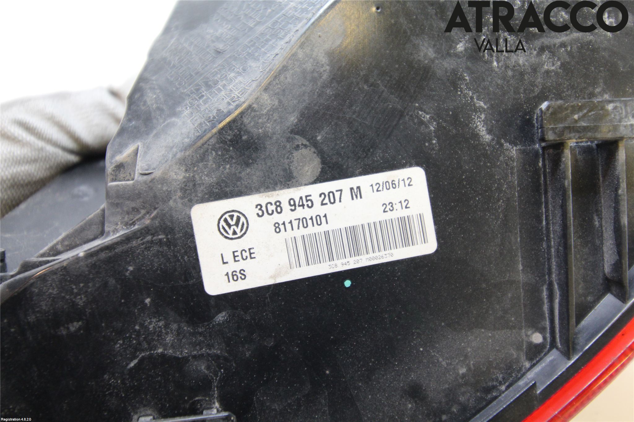 Volkswagen VW PASSAT CC 08-16 Baklykt Venstre
